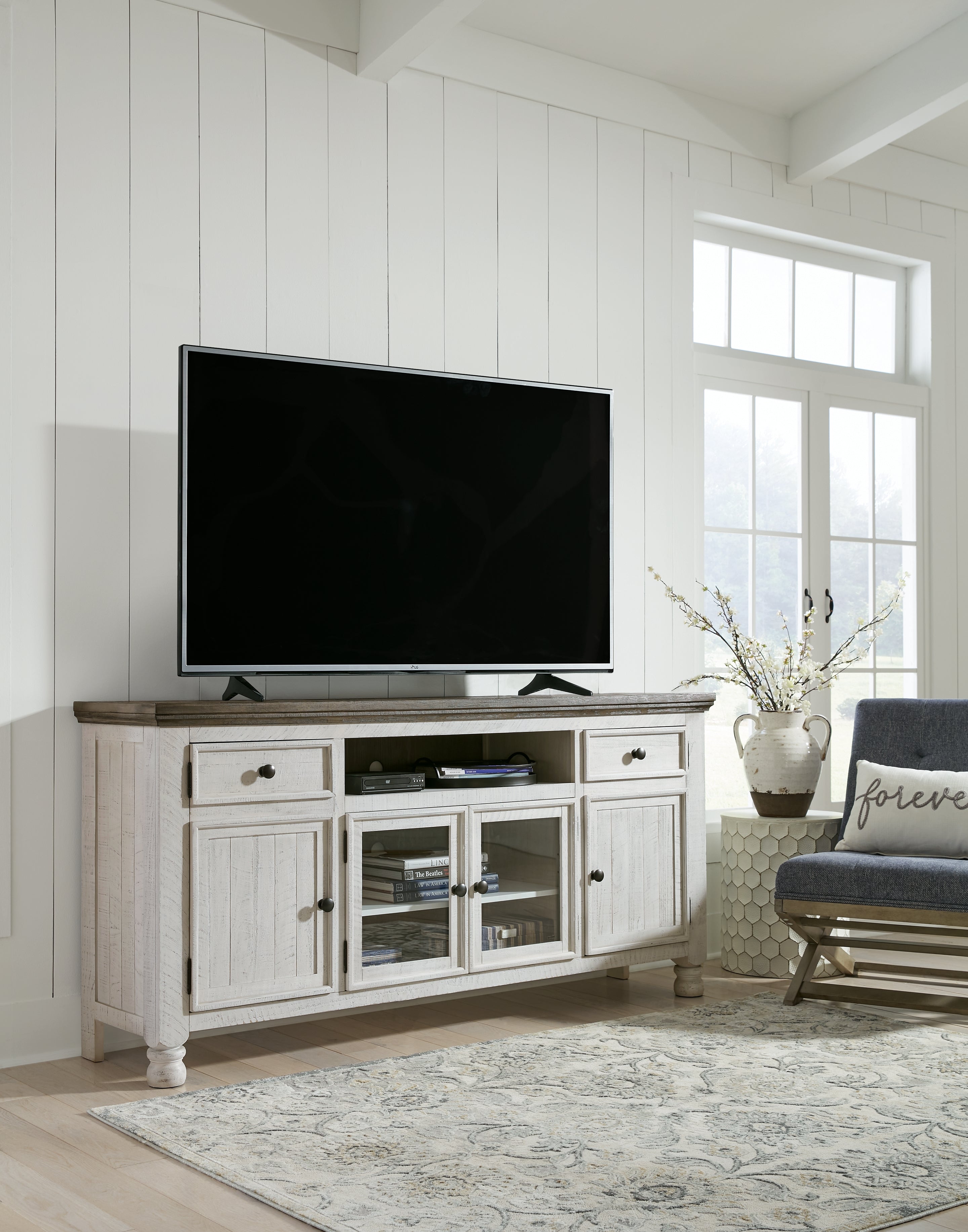 Coral Furniture - Ashley Furniture - Havalance TV Stand - TV Stand / Two-tone - W814-68