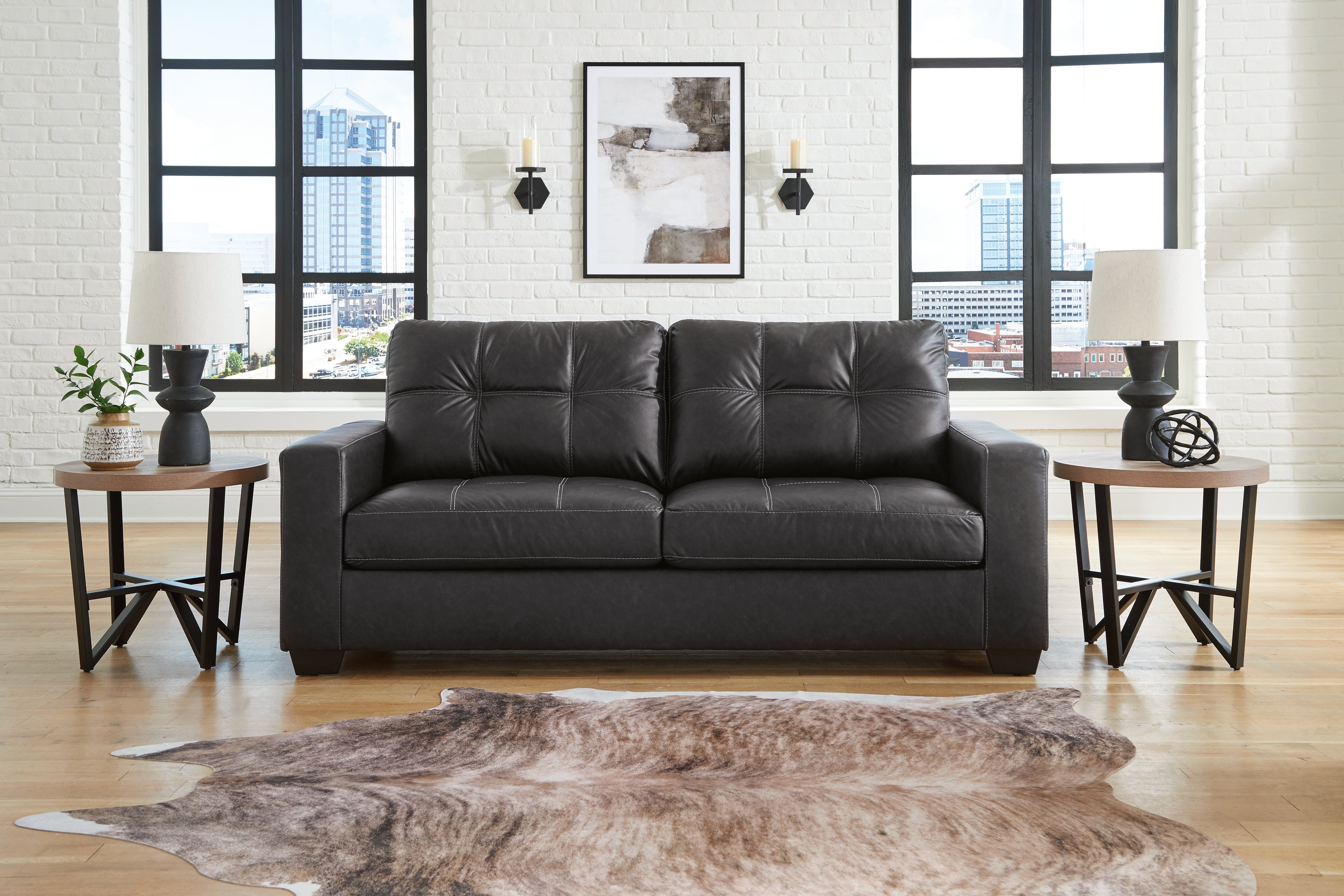 Coral Furniture - Ashley Furniture - Barlin Mills Living Room - Sofa / Carbon - 1700438