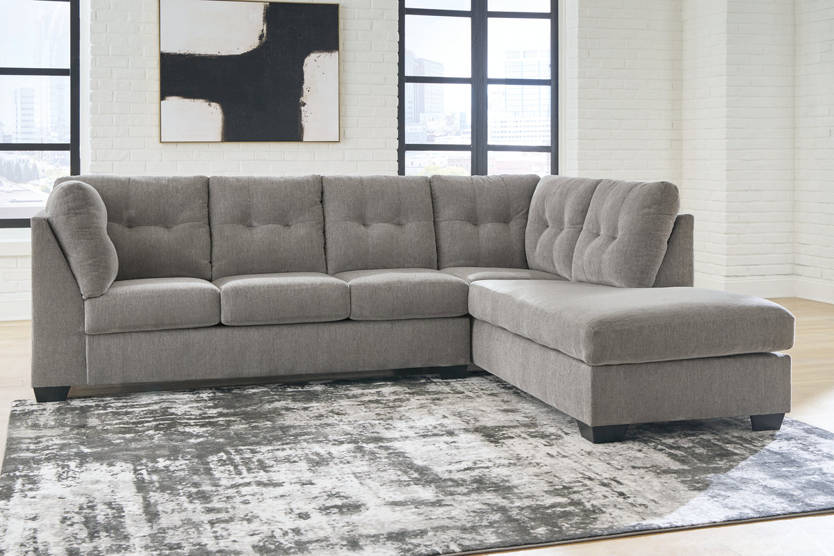Coral Furniture - Ashley Furniture - Lanelly Sectional - LAF 2-Piece Sectional with Chaise / Alloy - 17504S1