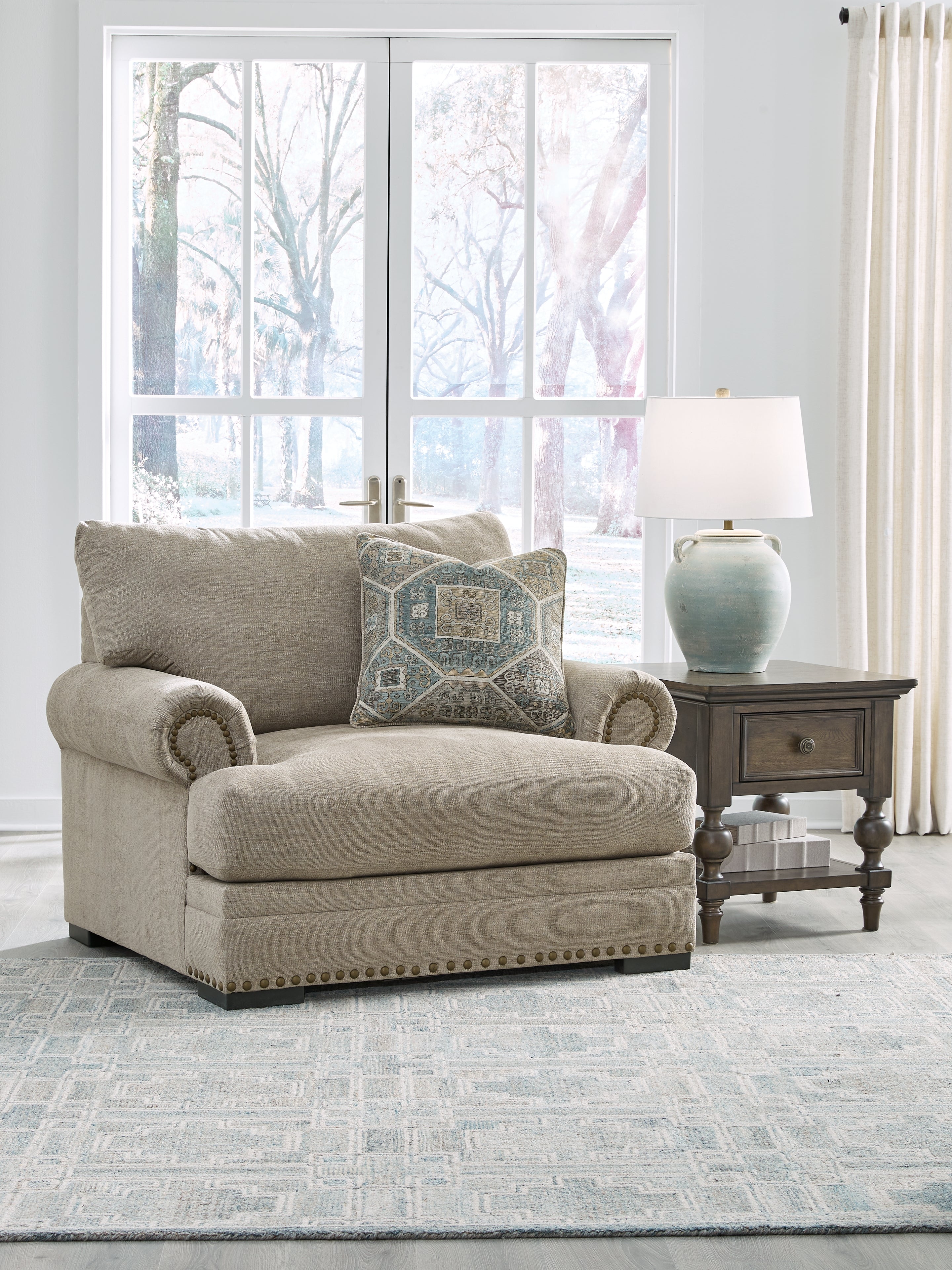 Coral Furniture - Ashley Furniture - Galemore Living Room - Chair and a Half / Quarry - 2700423
