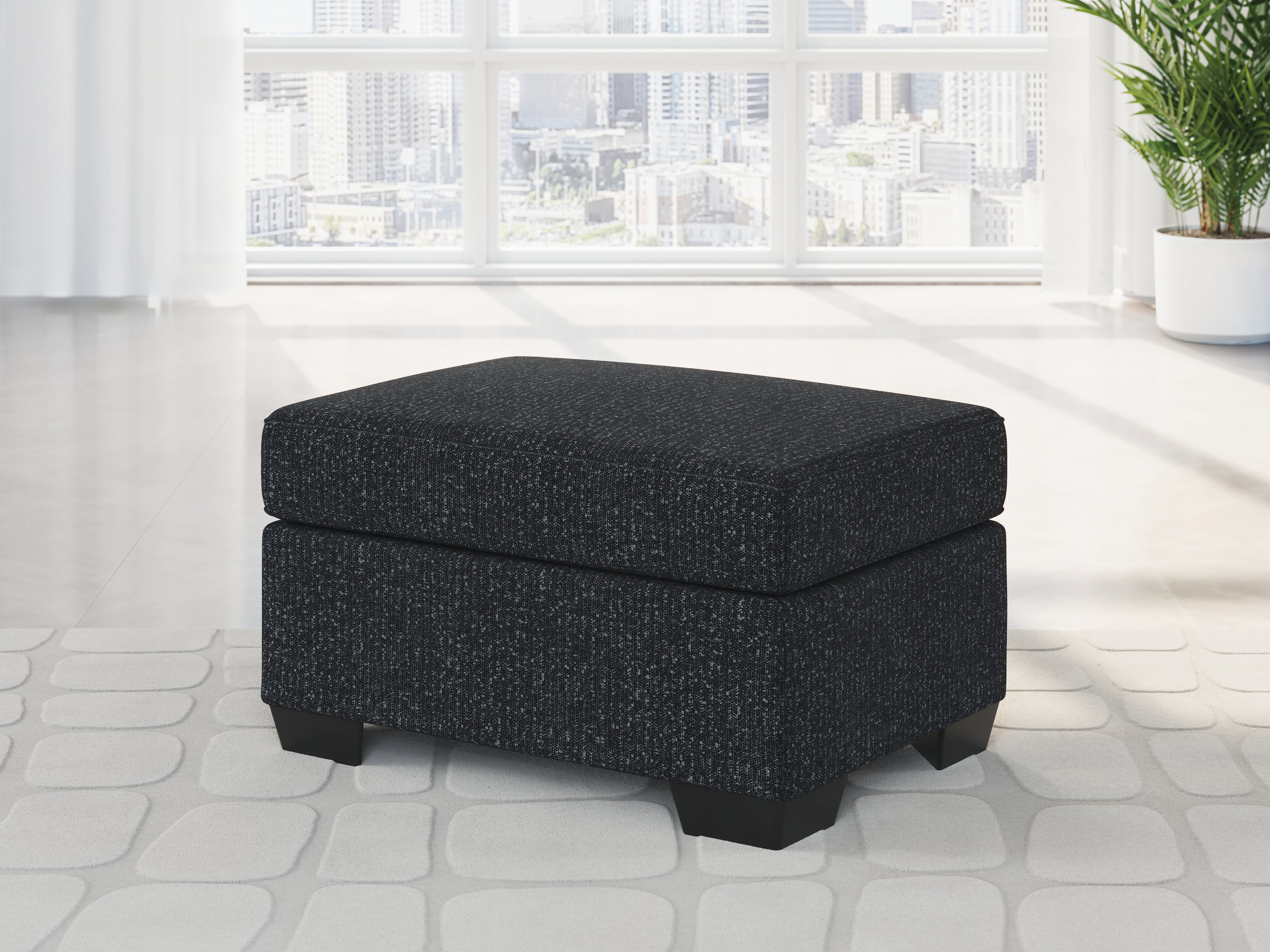 Coral Furniture - Ashley Furniture - Jasmine Peaks Living Room - Ottoman / Coal - 2890414