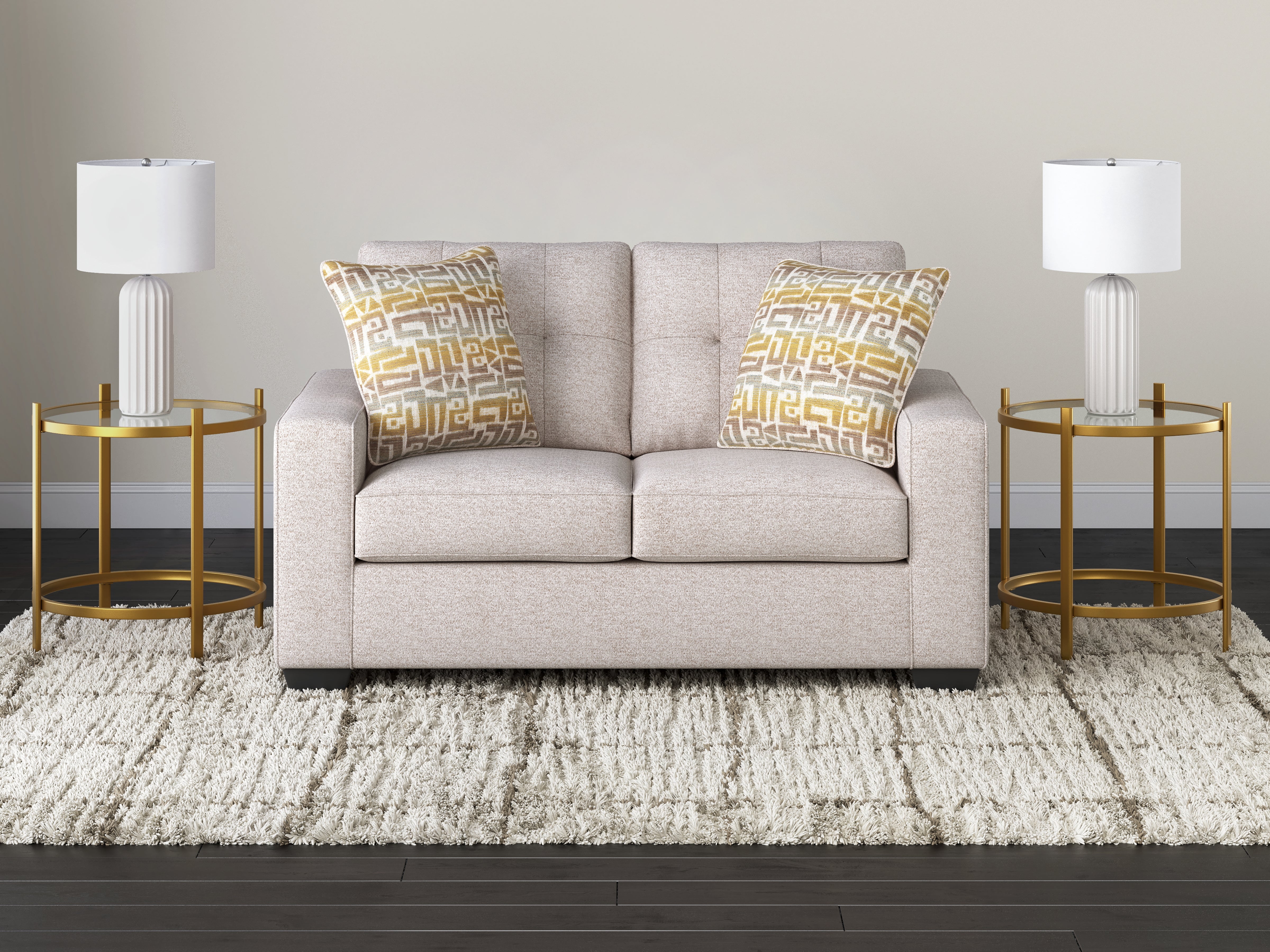 Coral Furniture - Ashley Furniture - Larimer Living Room - Loveseat / Stone - PC2920335