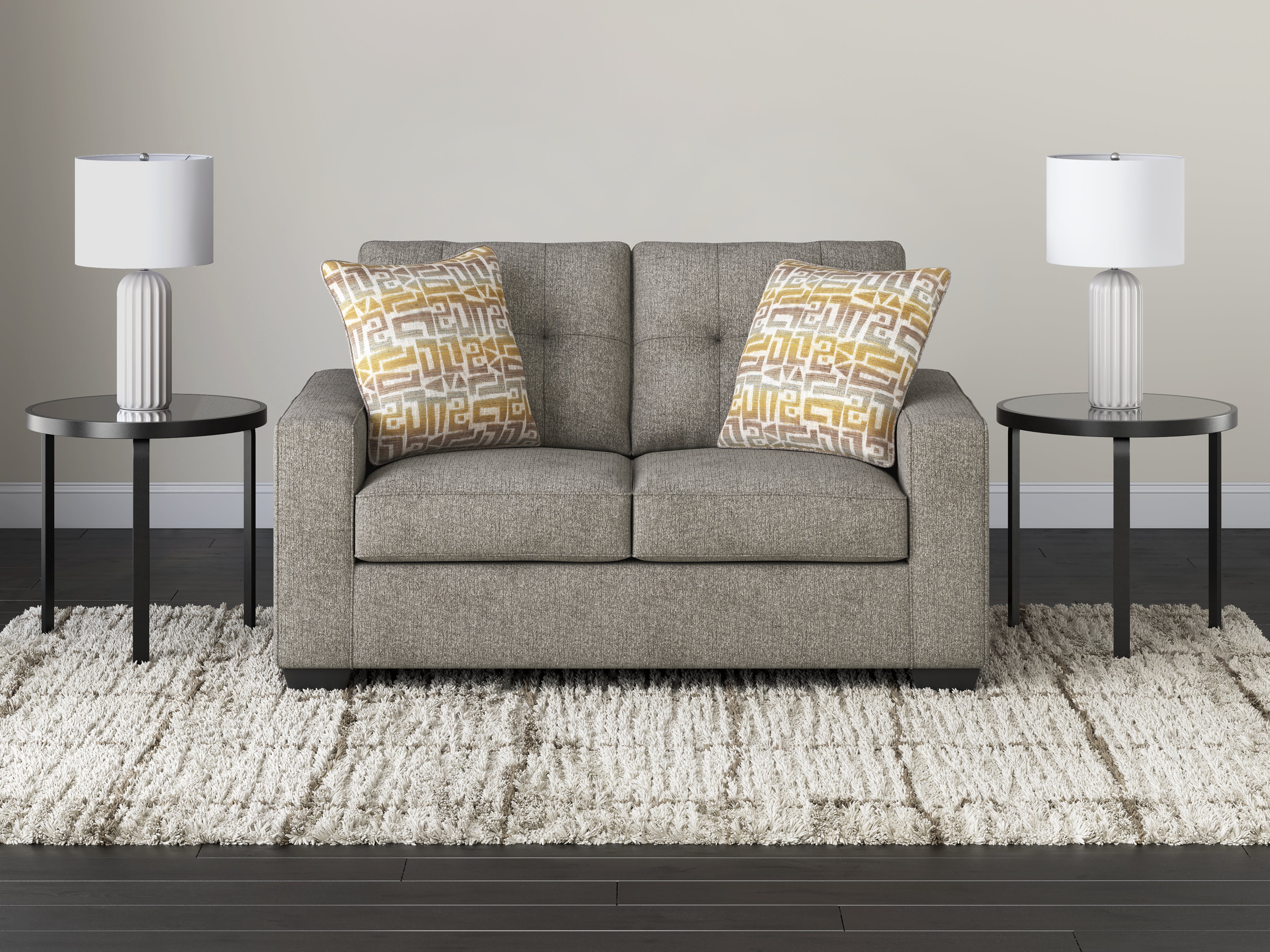 Coral Furniture - Ashley Furniture - Larimer Living Room - Loveseat / Iron - PC2920435