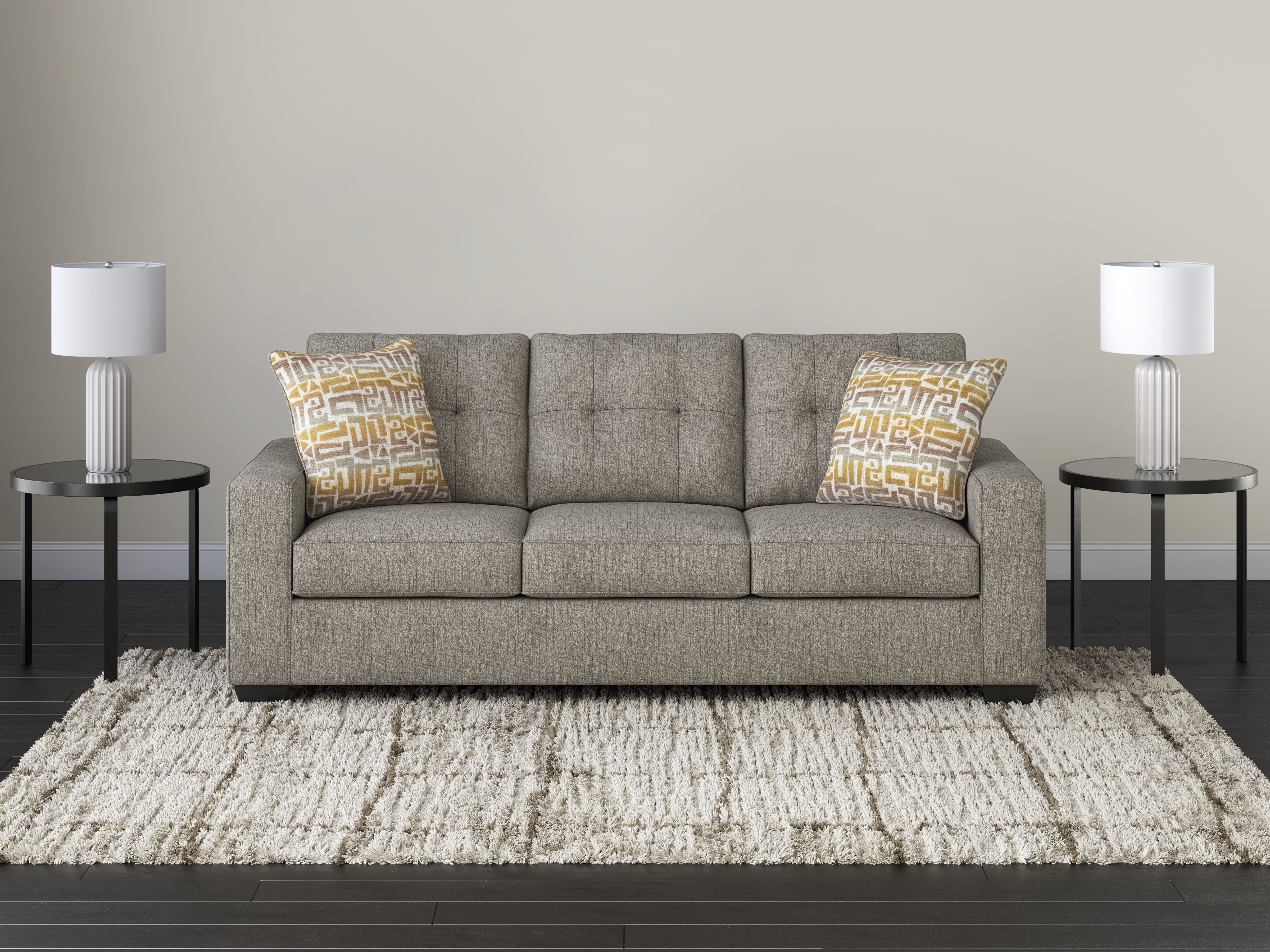 Coral Furniture - Ashley Furniture - Larimer Living Room - Queen Sofa Sleeper / Iron - PC2920439