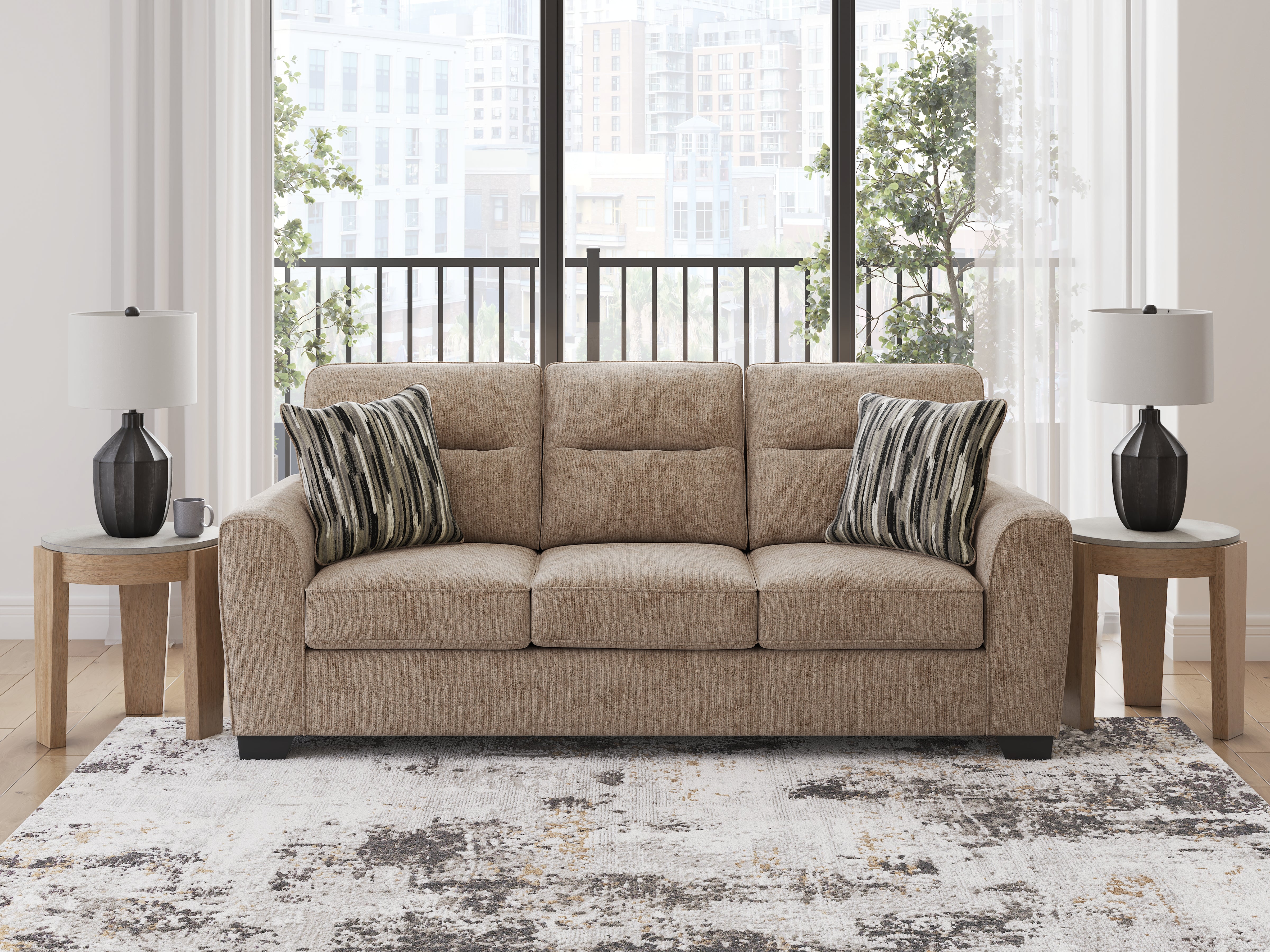 Coral Furniture - Ashley Furniture - Olten Living Room - Sofa / Mocha - 3130438