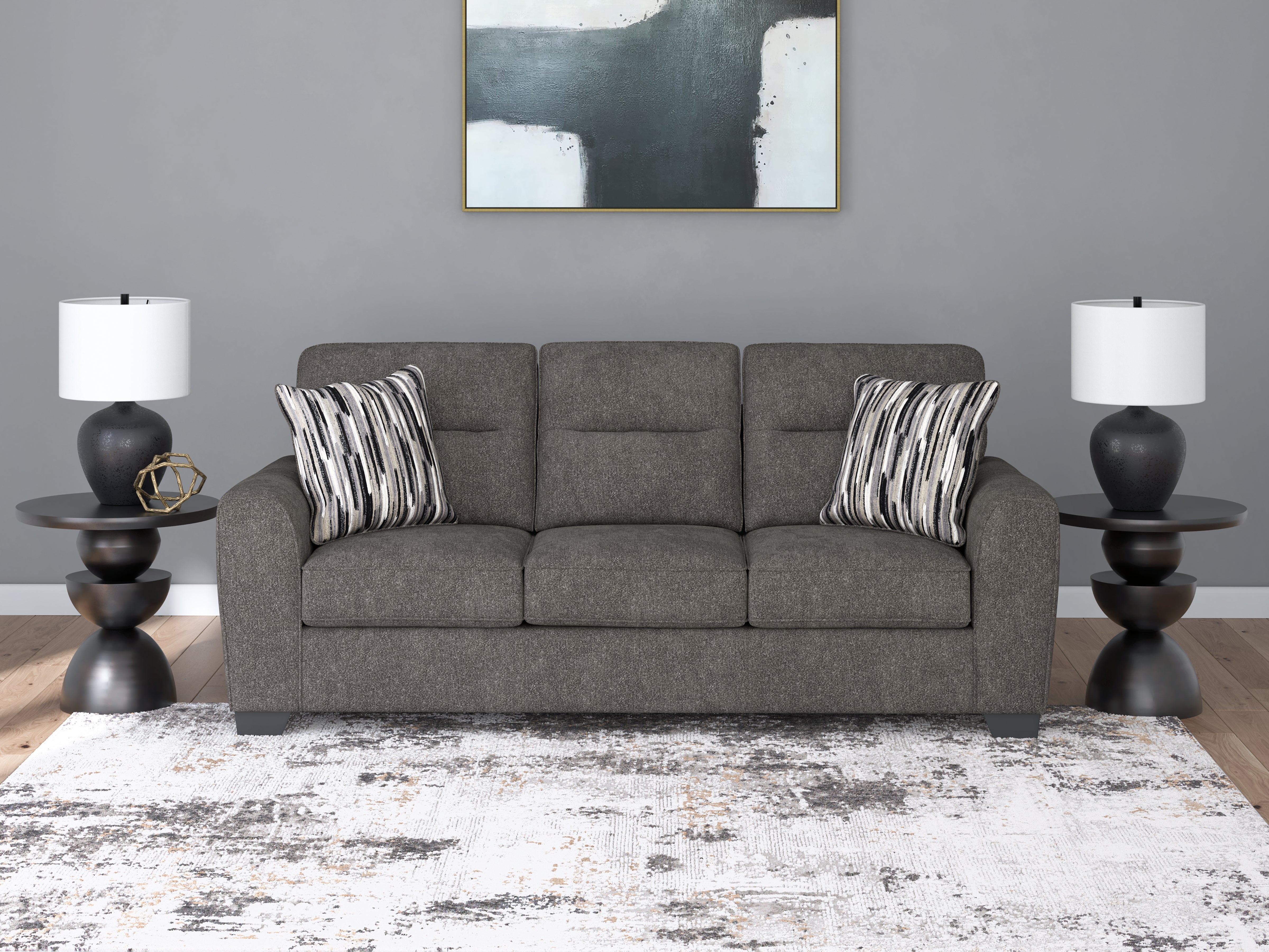 Coral Furniture - Ashley Furniture - Olten Living Room - Sofa / Graphite - 3130538