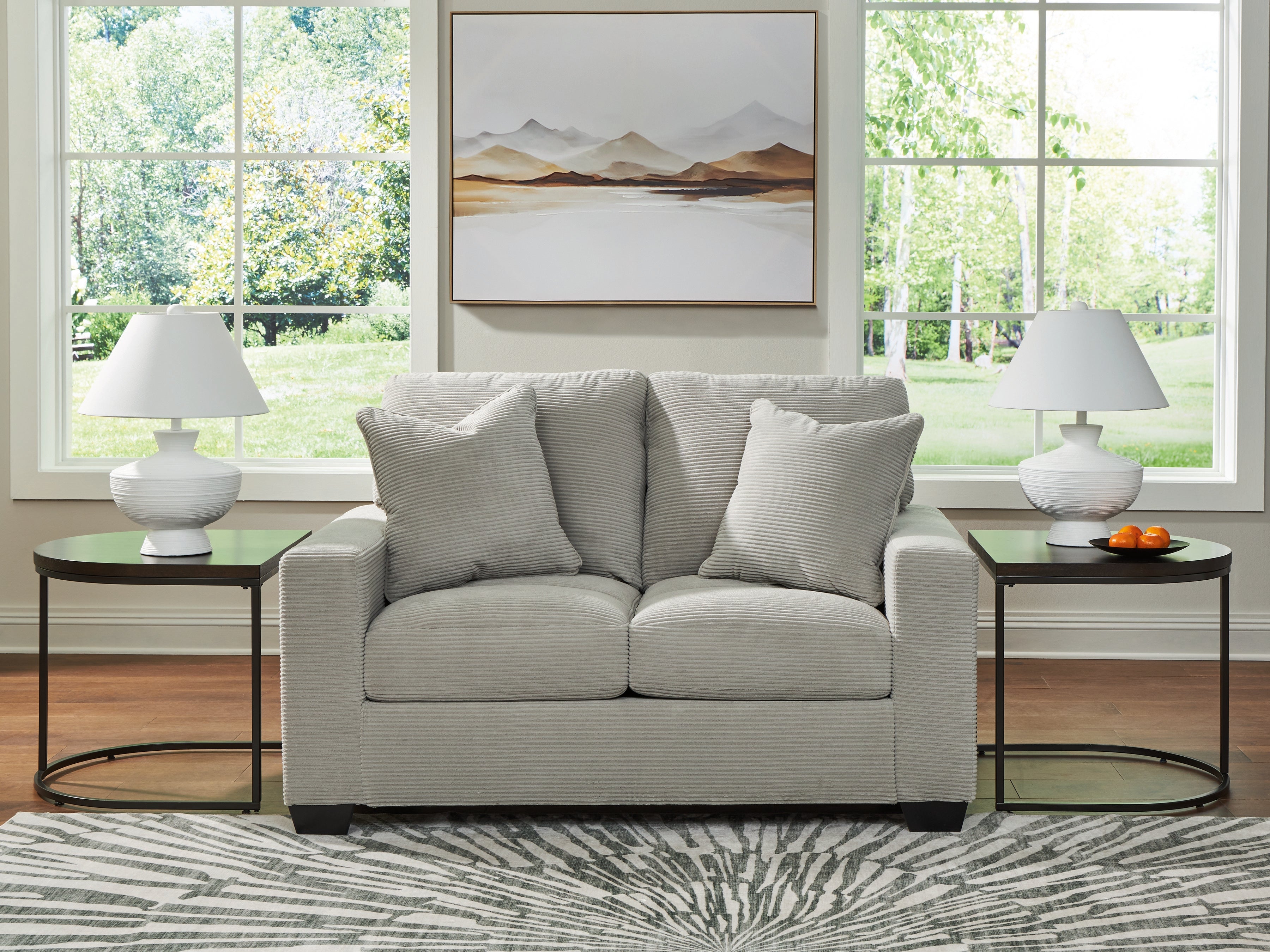 Coral Furniture - Ashley Furniture - Greenbriar Living Room - Loveseat / Smoke - PC3200535