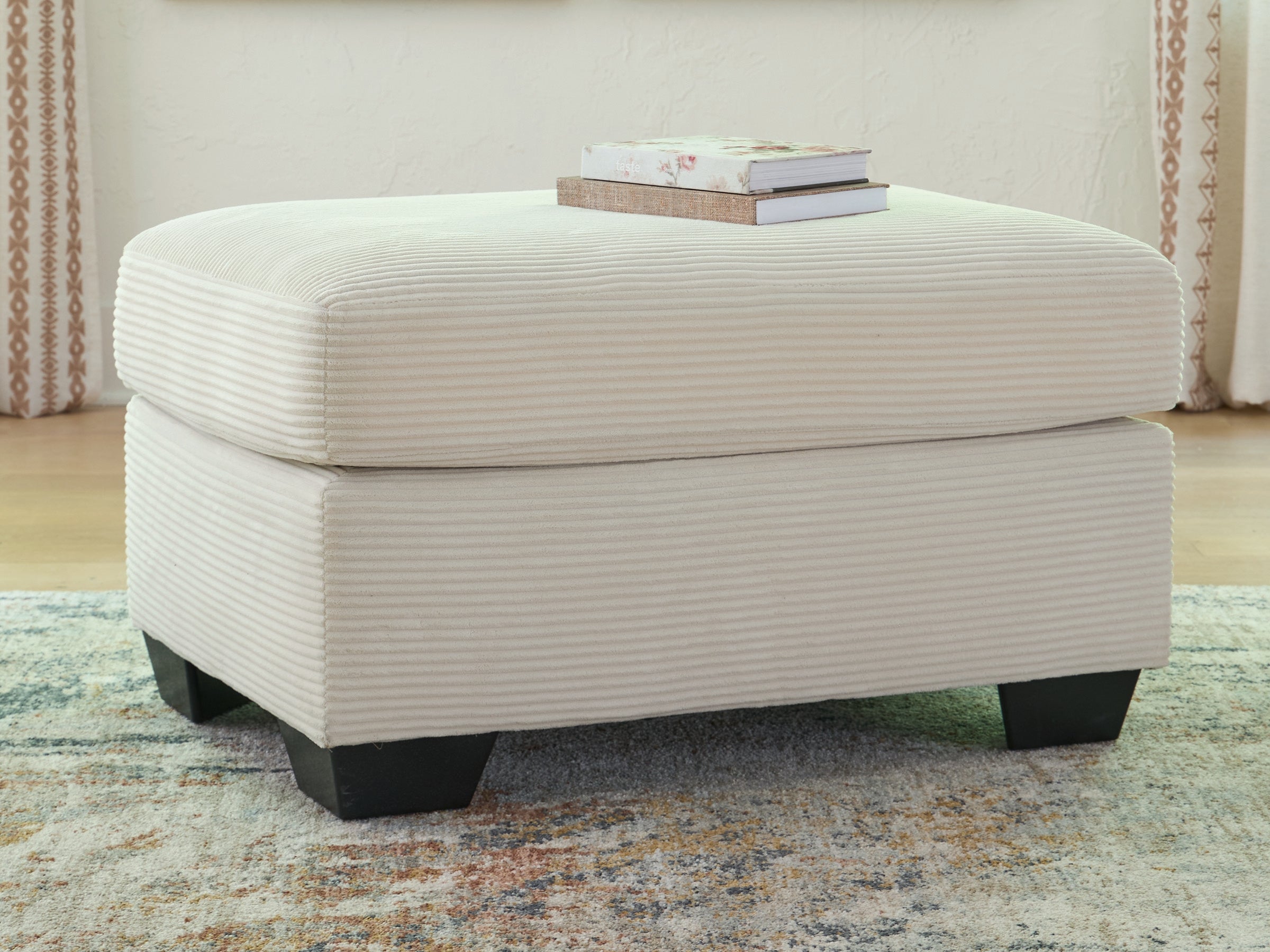 Coral Furniture - Ashley Furniture - Greenbriar Living Room - Ottoman / Ivory - PC3200614