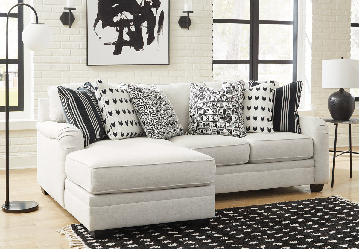 Coral Furniture - Ashley Furniture - Huntsworth Sectional - RAF 5-Piece Sectional with Chaise / Dove Gray - 39702S5