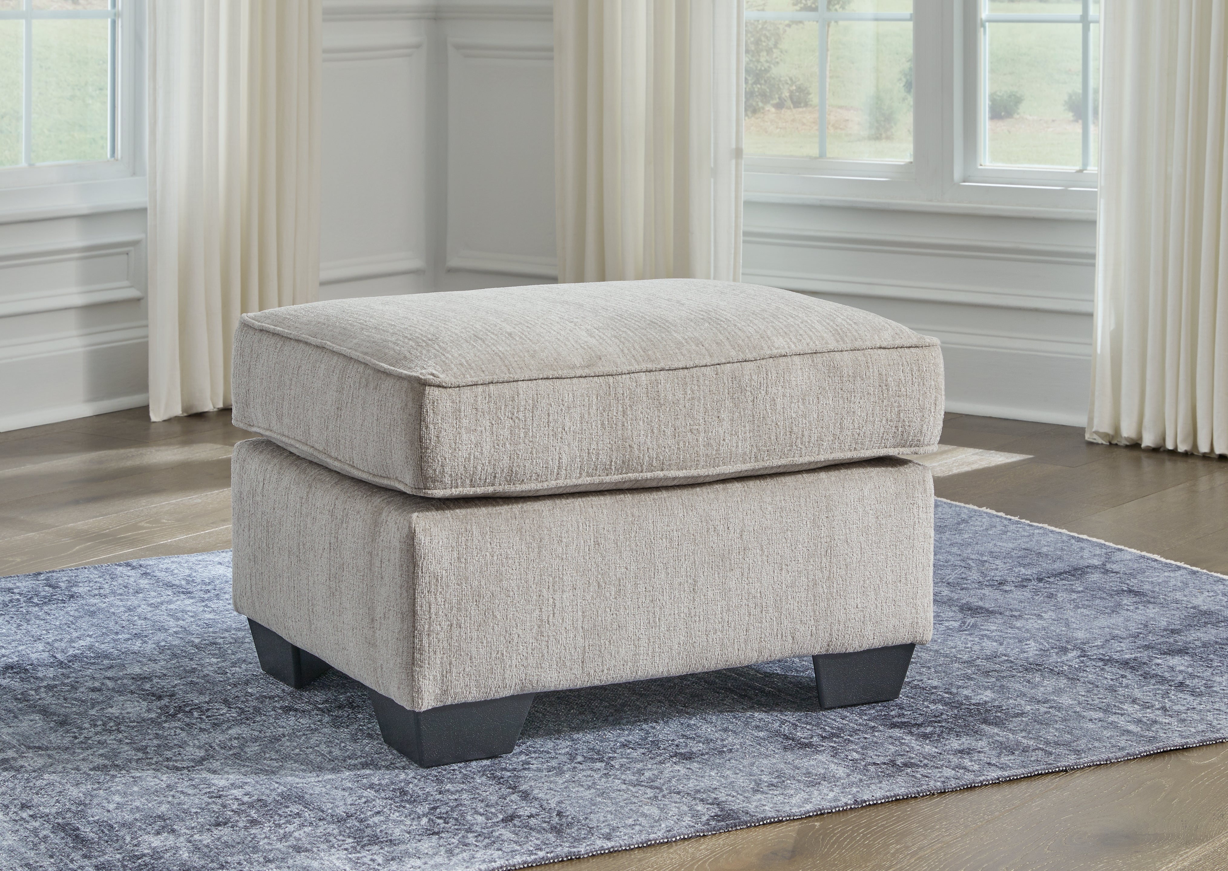 Coral Furniture - Ashley Furniture - Cashton Living Room - Ottoman / Ice - 4060614