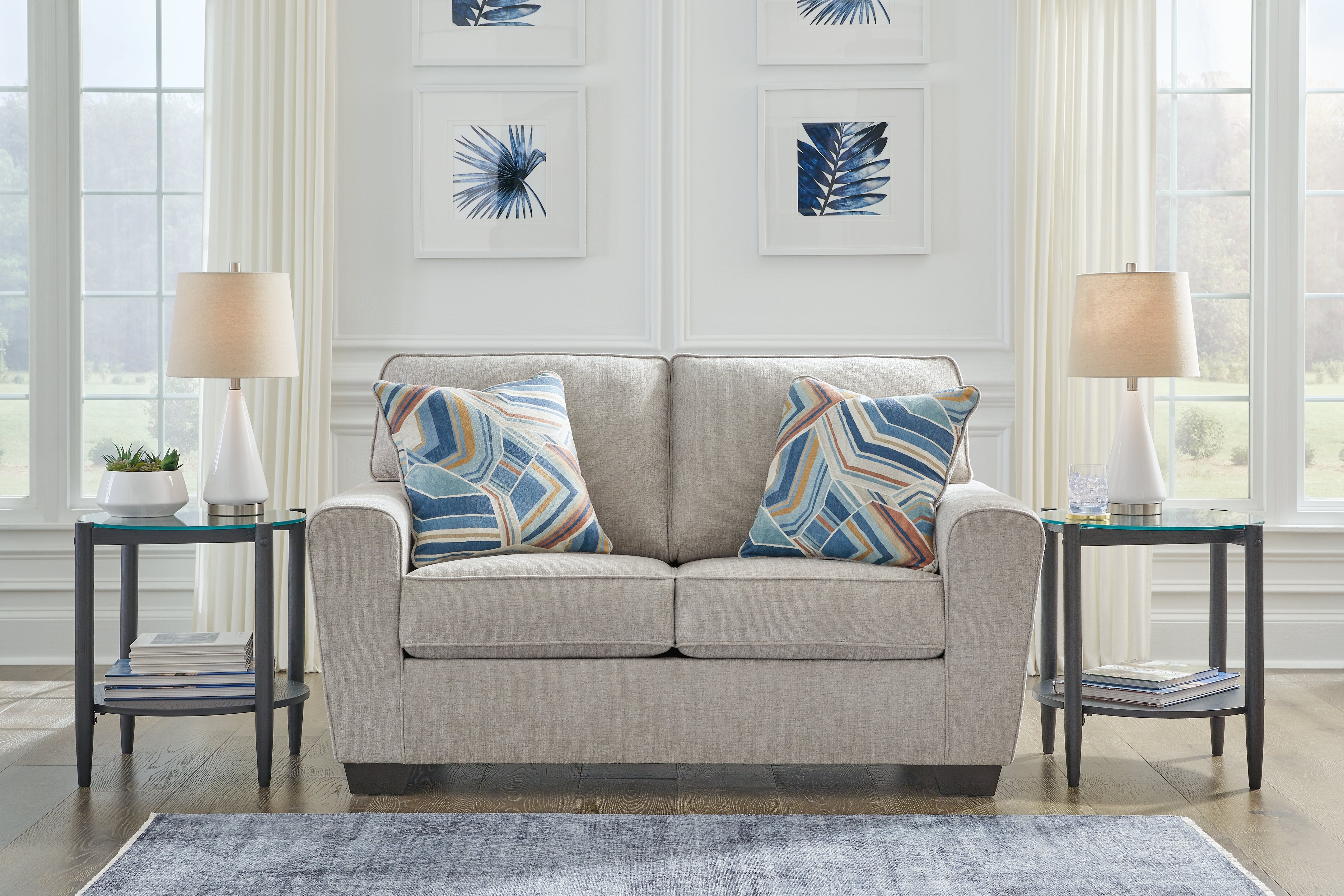 Coral Furniture - Ashley Furniture - Cashton Living Room - Loveseat / Ice - 4060635