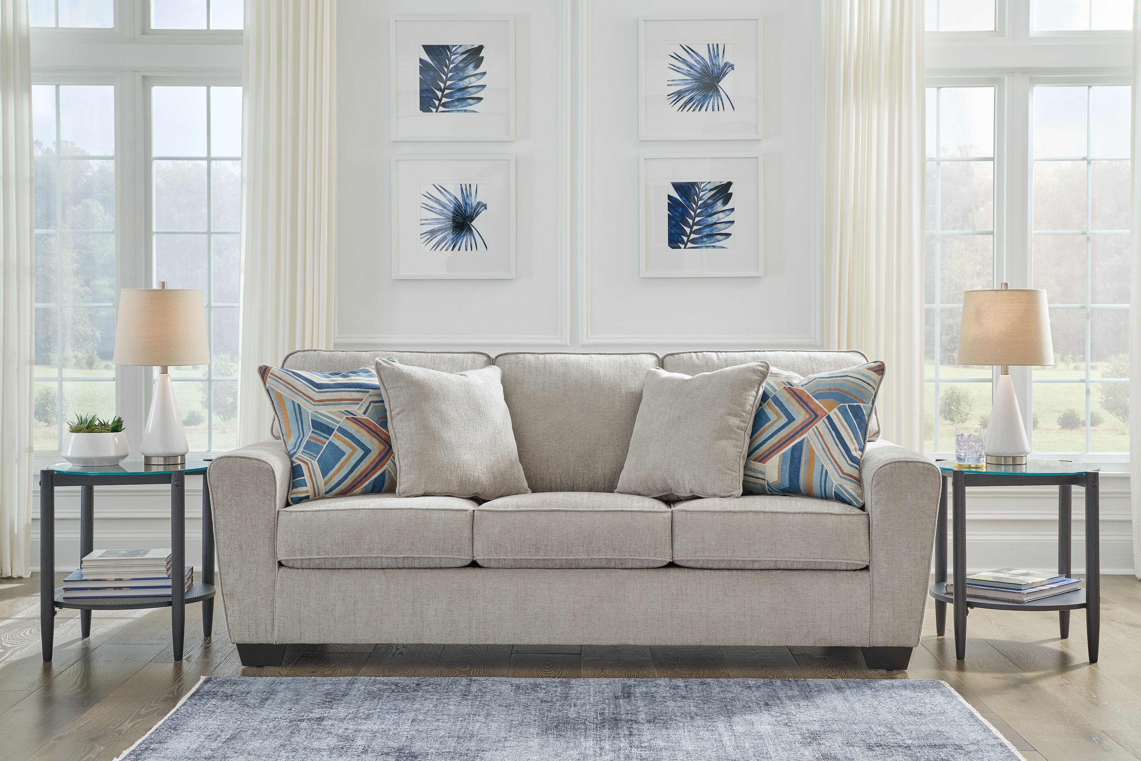 Coral Furniture - Ashley Furniture - Cashton Living Room - Sofa / Ice - 4060638