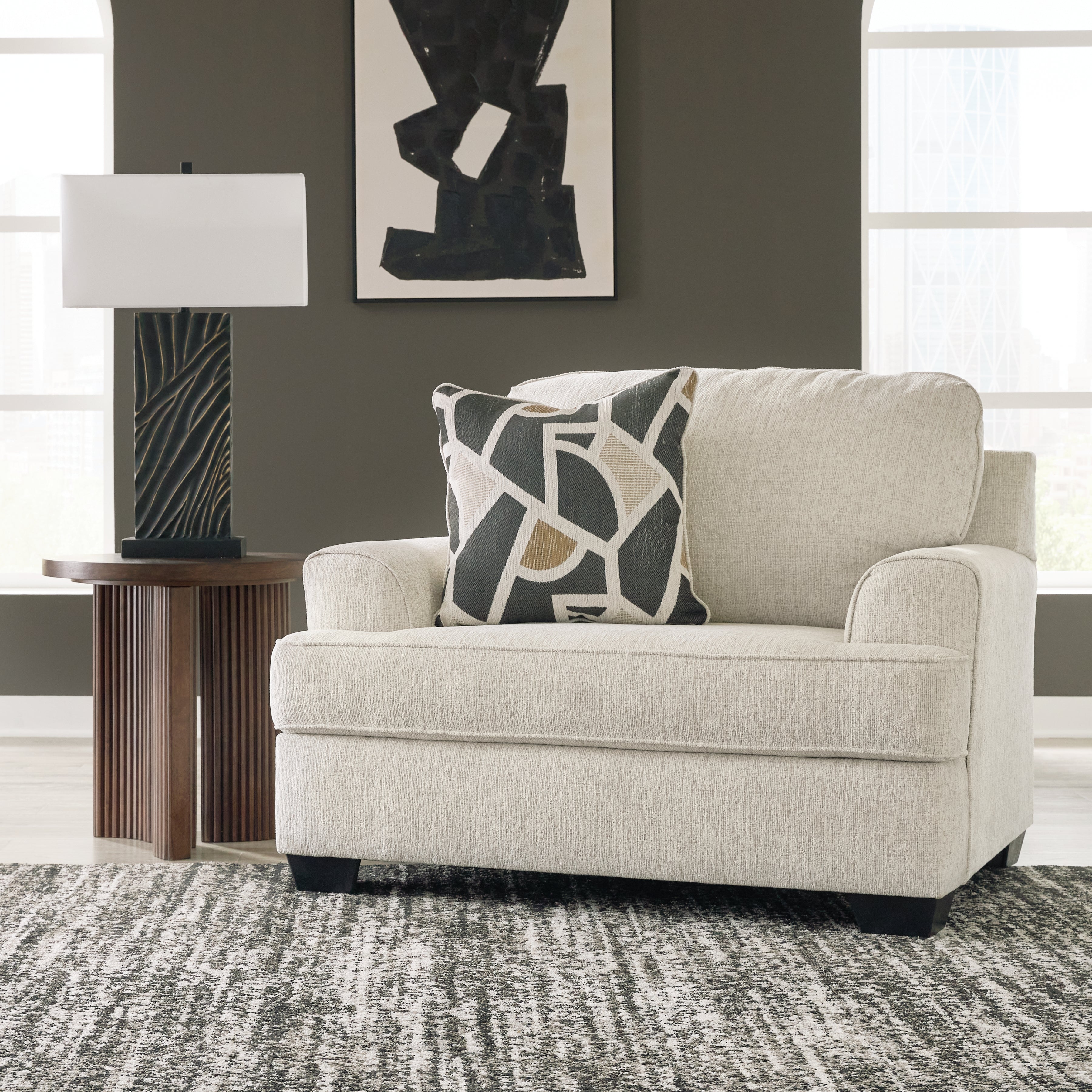 Coral Furniture - Ashley Furniture - Heartcort Living Room - Chair and a Half / Quartz - 4460423