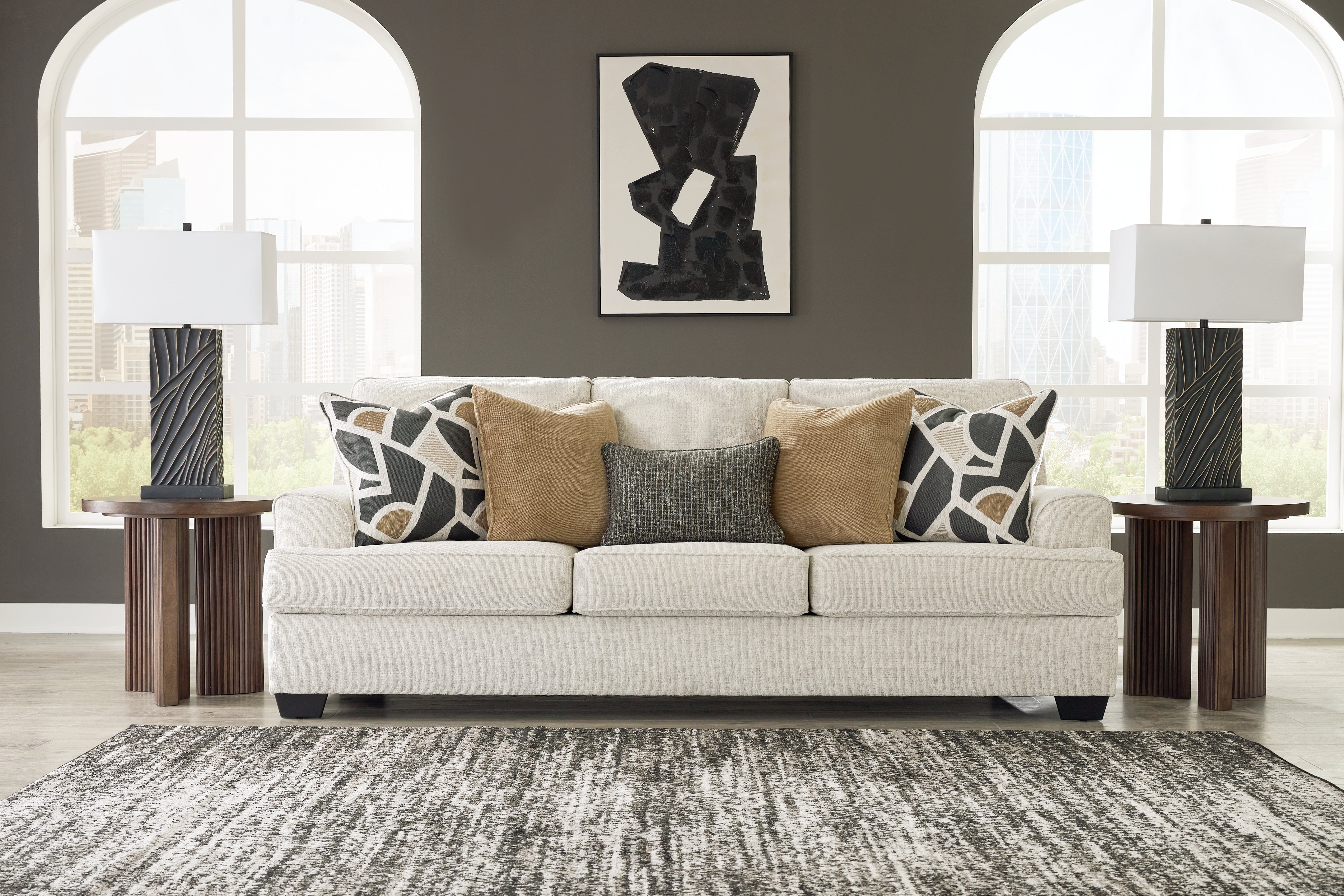 Coral Furniture - Ashley Furniture - Heartcort Living Room - Sofa / Quartz - 4460438
