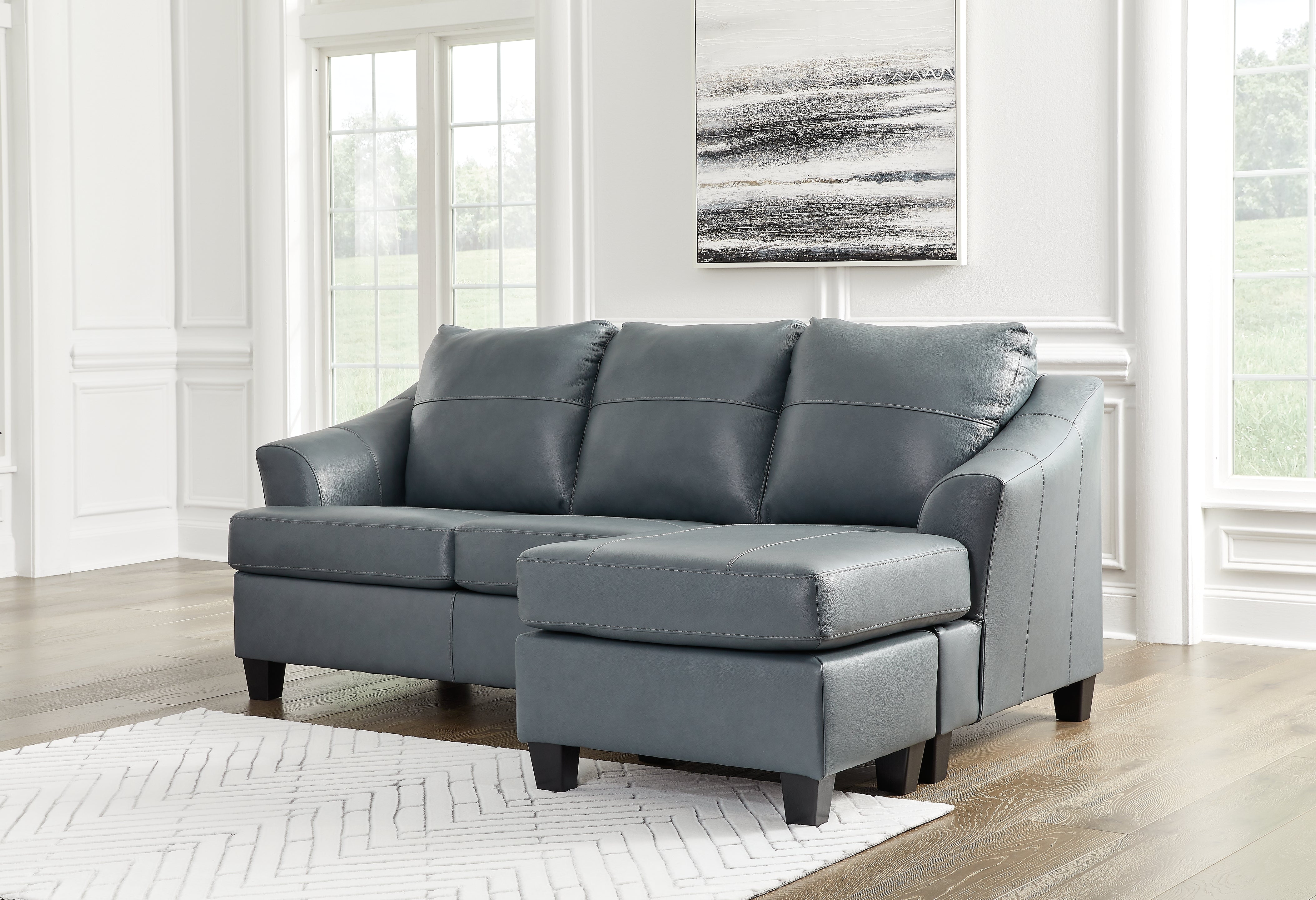 Coral Furniture - Ashley Furniture - Genoa Living Room - Sofa Chaise / Steel - 4770518