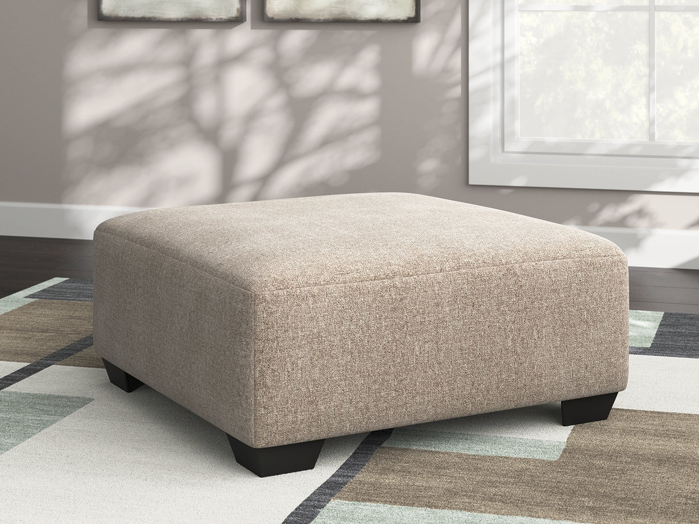 Coral Furniture - Ashley Furniture - Newellen Living Room - Oversized Accent Ottoman / Hemp - 4840408