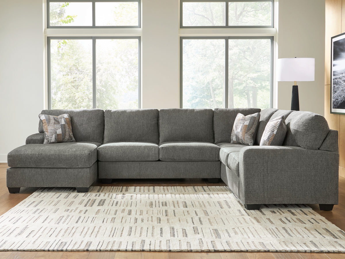 Coral Furniture - Ashley Furniture - Clarington Sectional - RAF 3-Piece Sectional with Chaise - PC48405S1