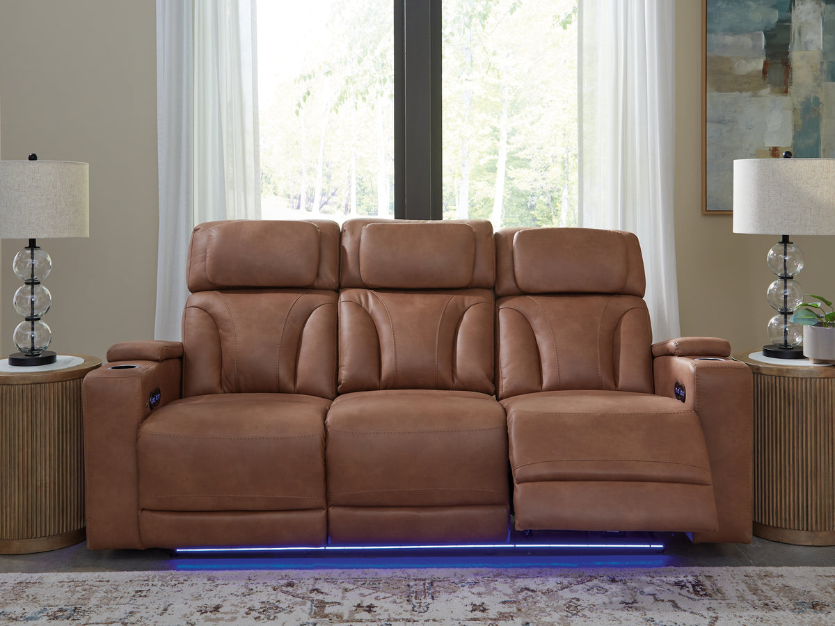 Coral Furniture - Ashley Furniture - Clean-Slate Living Room - PWR Recliner/ADJ Headrest / Caramel - PC5010113