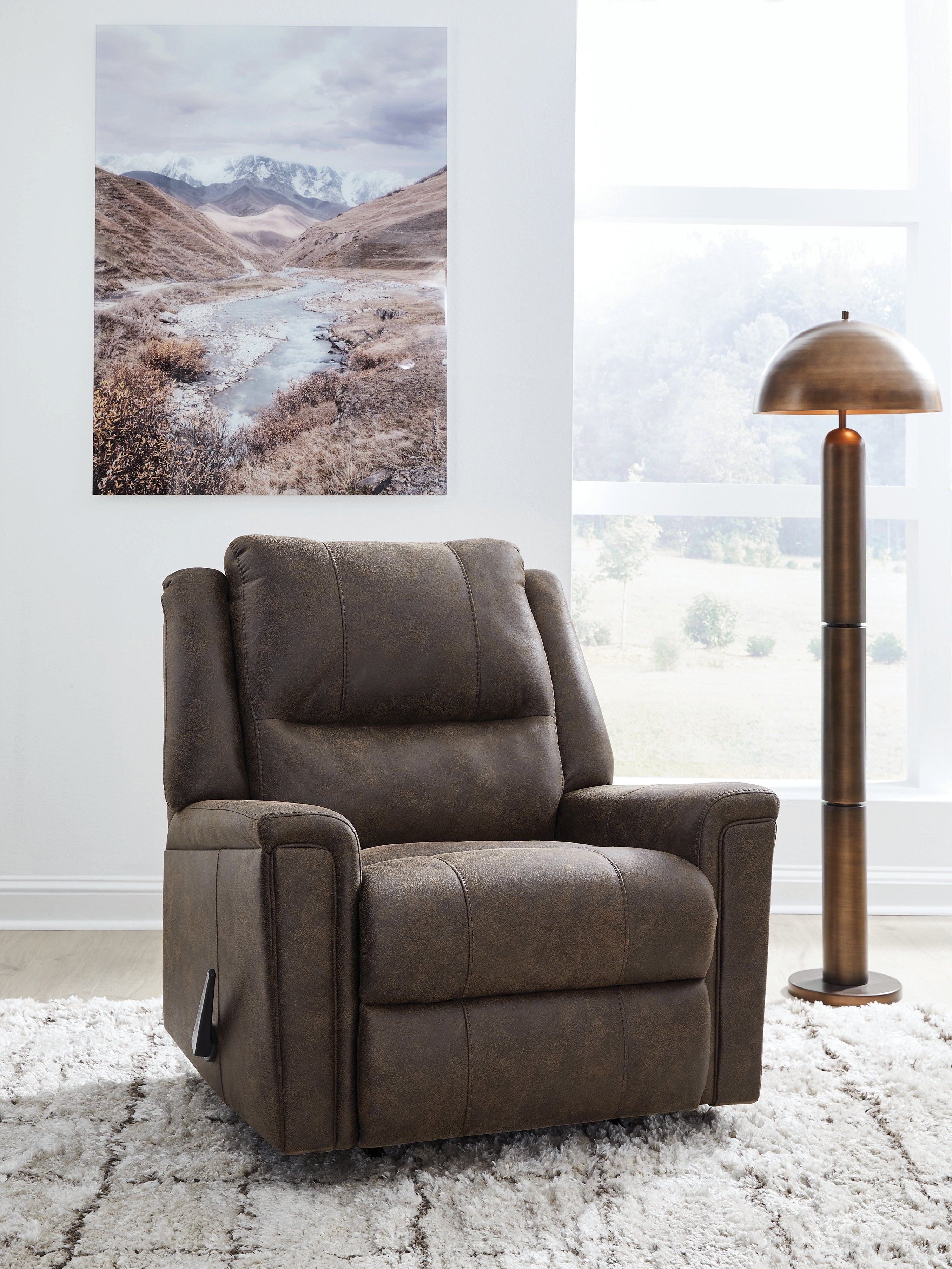 Coral Furniture - Ashley Furniture - Lixtowel Living Room - Rocker Recliner / Walnut - PC5300425