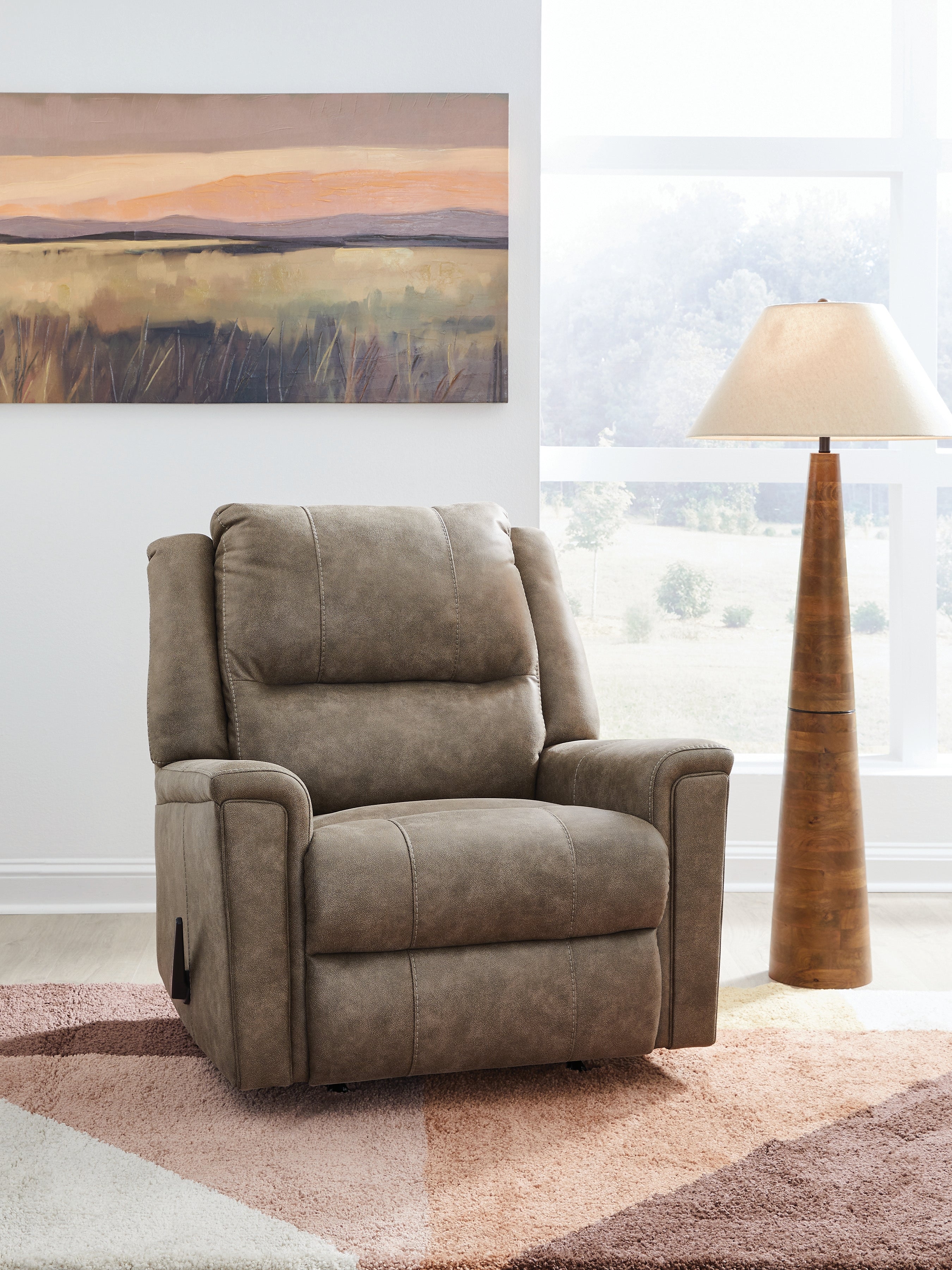Coral Furniture - Ashley Furniture - Lixtowel Living Room - Rocker Recliner / Walnut - PC5300425