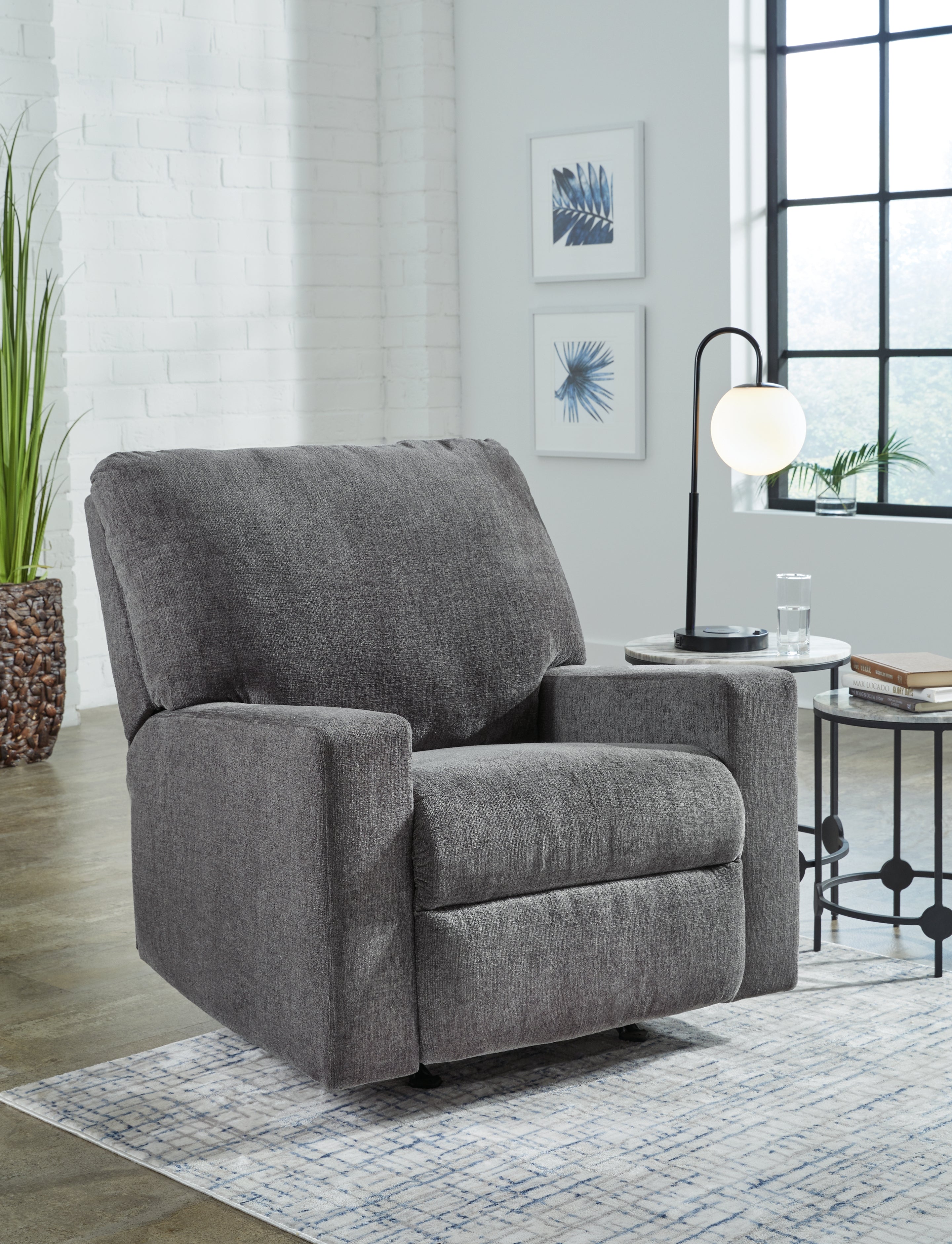 Coral Furniture - Ashley Furniture - Rannis Living Room - Rocker Recliner / Pewter - 5360225