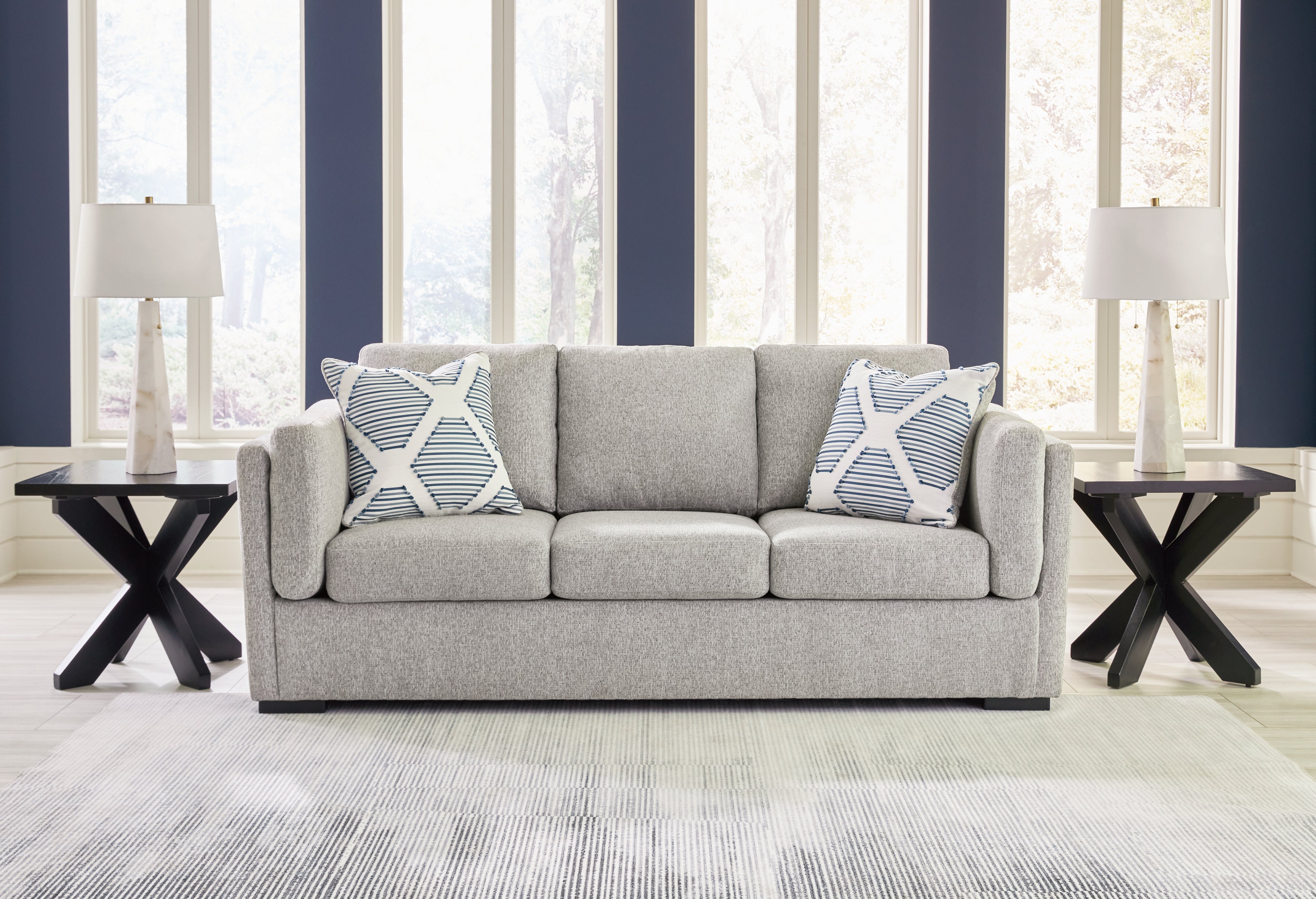 Coral Furniture - Ashley Furniture - Evansley Living Room - Sofa / Pewter - 5450338
