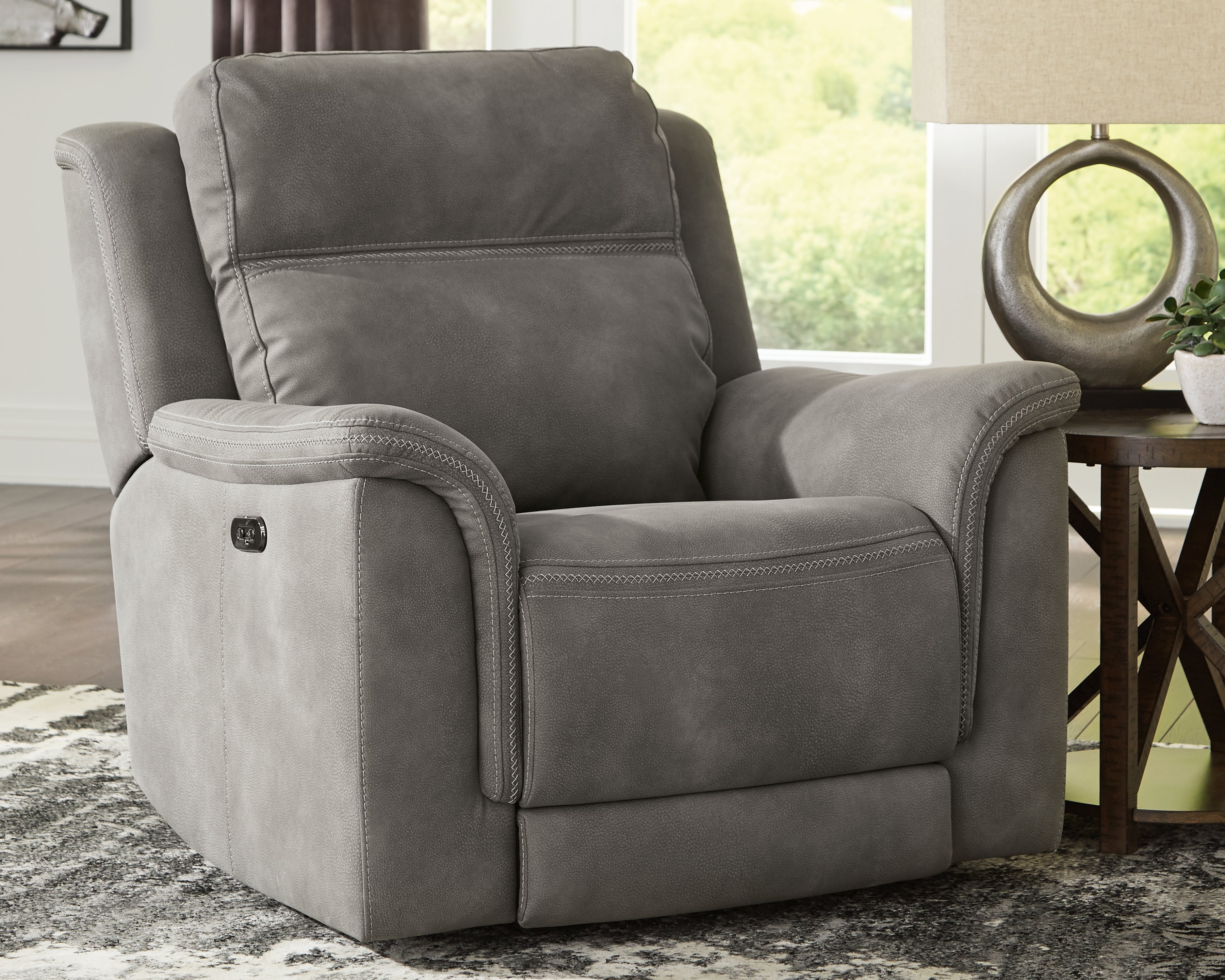 Coral Furniture - Ashley Furniture - Next-Gen DuraPella Living Room - PWR Recliner/ADJ Headrest / Slate - 5930113