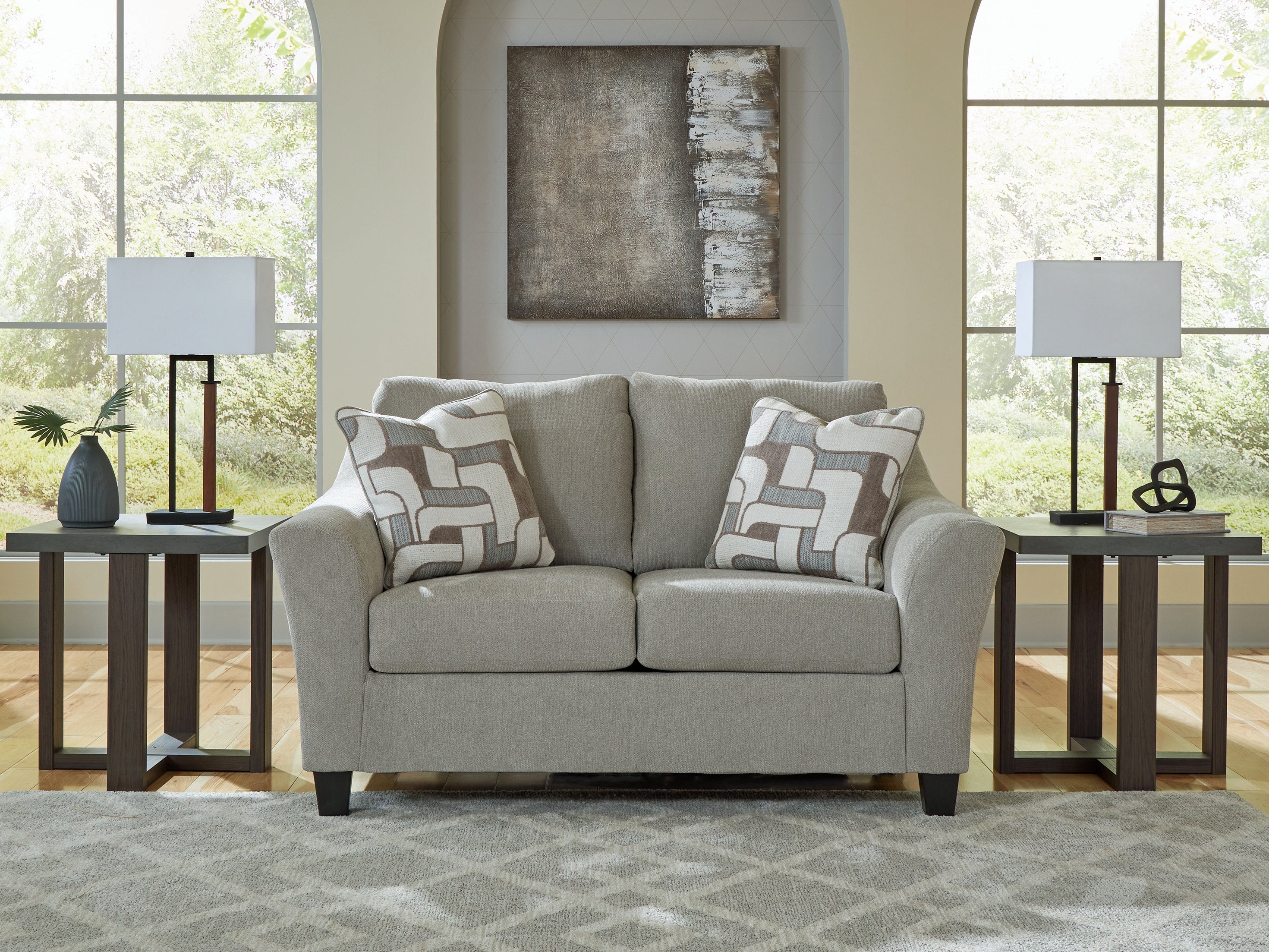 Coral Furniture - Ashley Furniture - Willarae Living Room - Loveseat / Taupe - 5980335