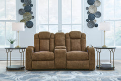 Coral Furniture - Ashley Furniture - Wolfridge Living Room - PWR Recliner/ADJ Headrest / Brindle - 6070313