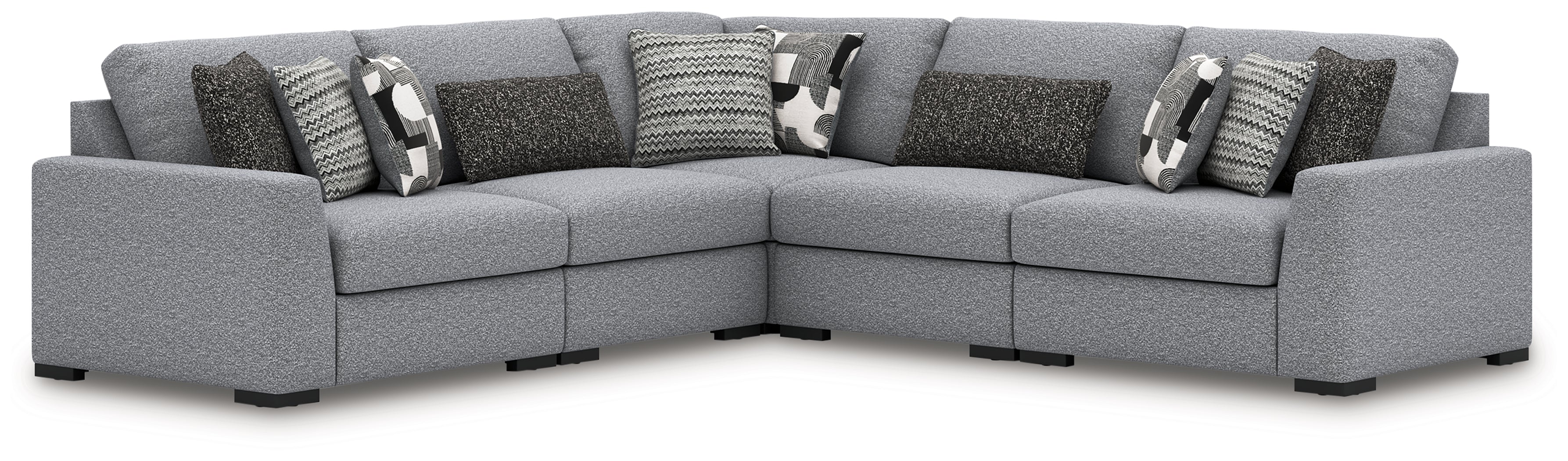 Coral Furniture - Ashley Furniture - Bealton Sectional - RAF 5-Piece Sectional / Salt and Pepper - 61305S6