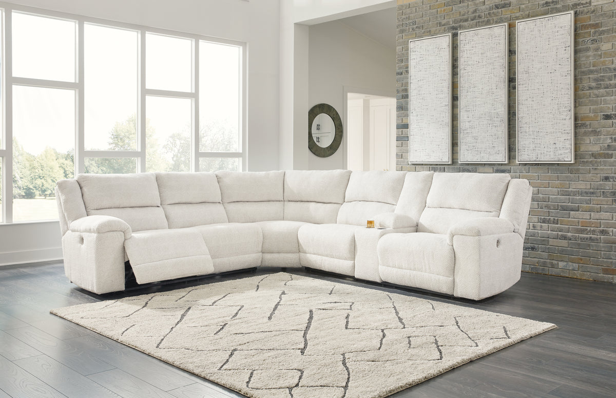 Coral Furniture - Ashley Furniture - Keensburg Sectional - 3-Piece Power Reclining Sectional / Linen - 61807S2