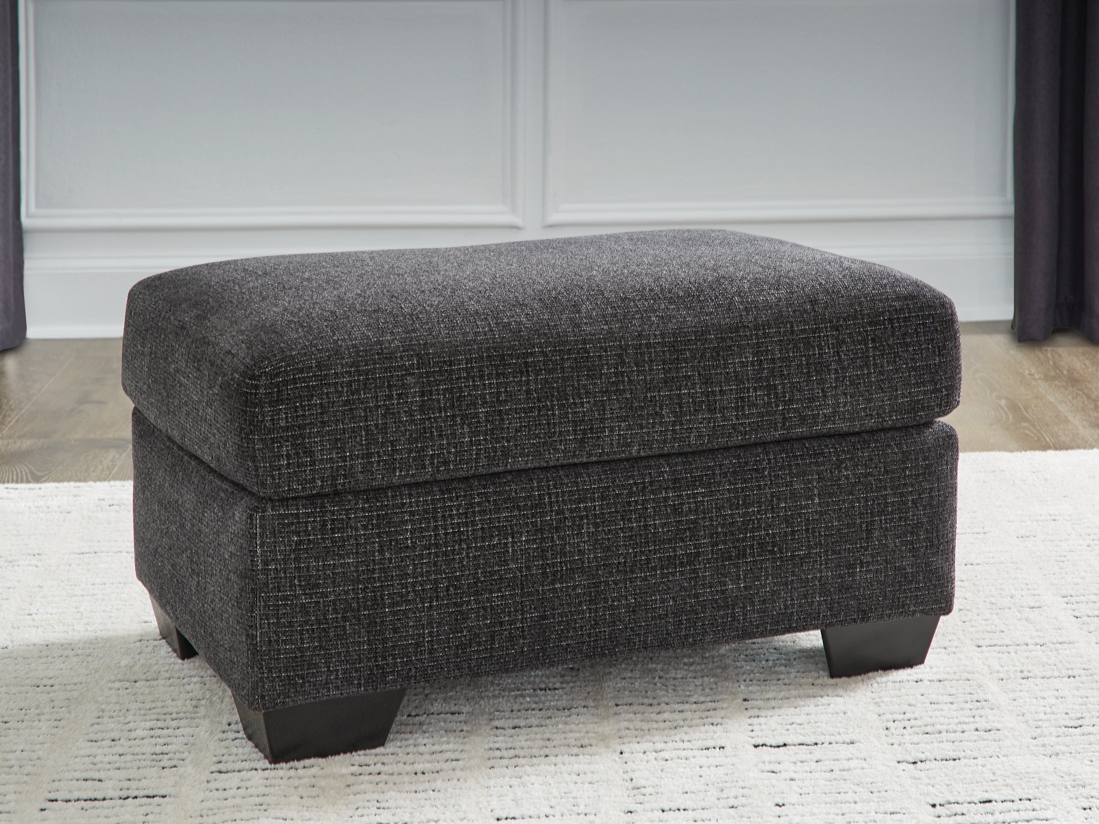 Coral Furniture - Ashley Furniture - Loreo Living Room - Ottoman / Ebony - 6310114