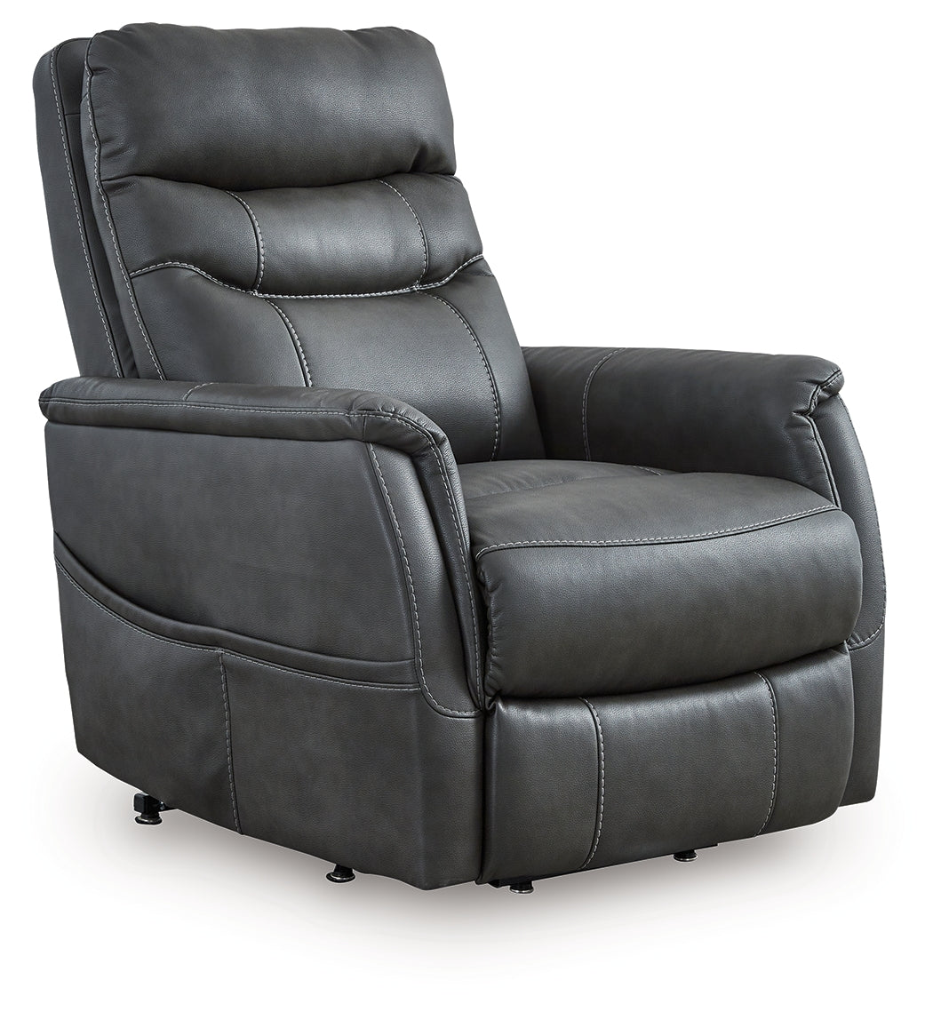 Coral Furniture - Ashley Furniture - Strawbill Living Room - Power Lift Recliner / Sapphire - 6391012
