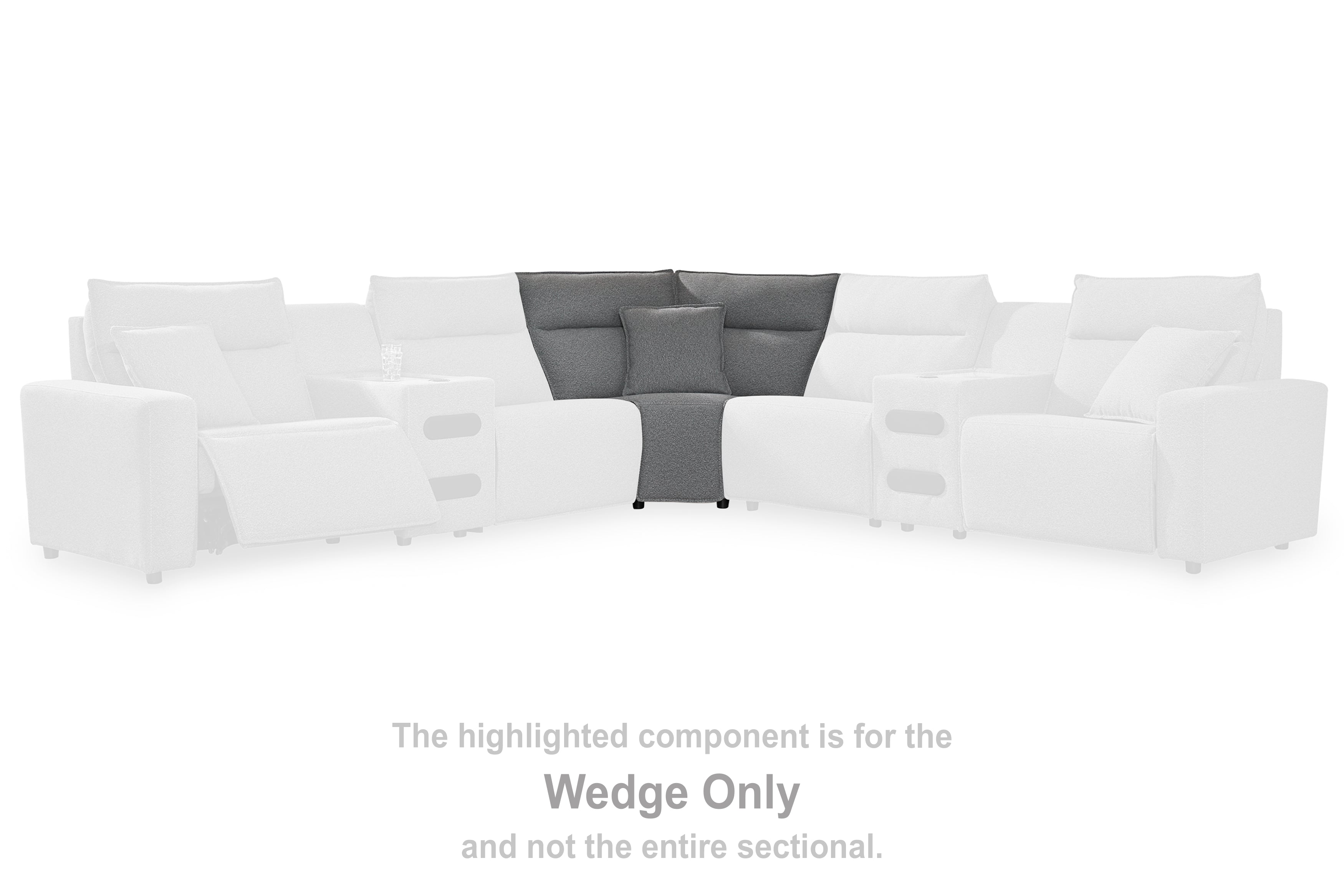 Coral Furniture - Ashley Furniture - ModMax II Sectional - Wedge / Salt and Pepper - 6590677