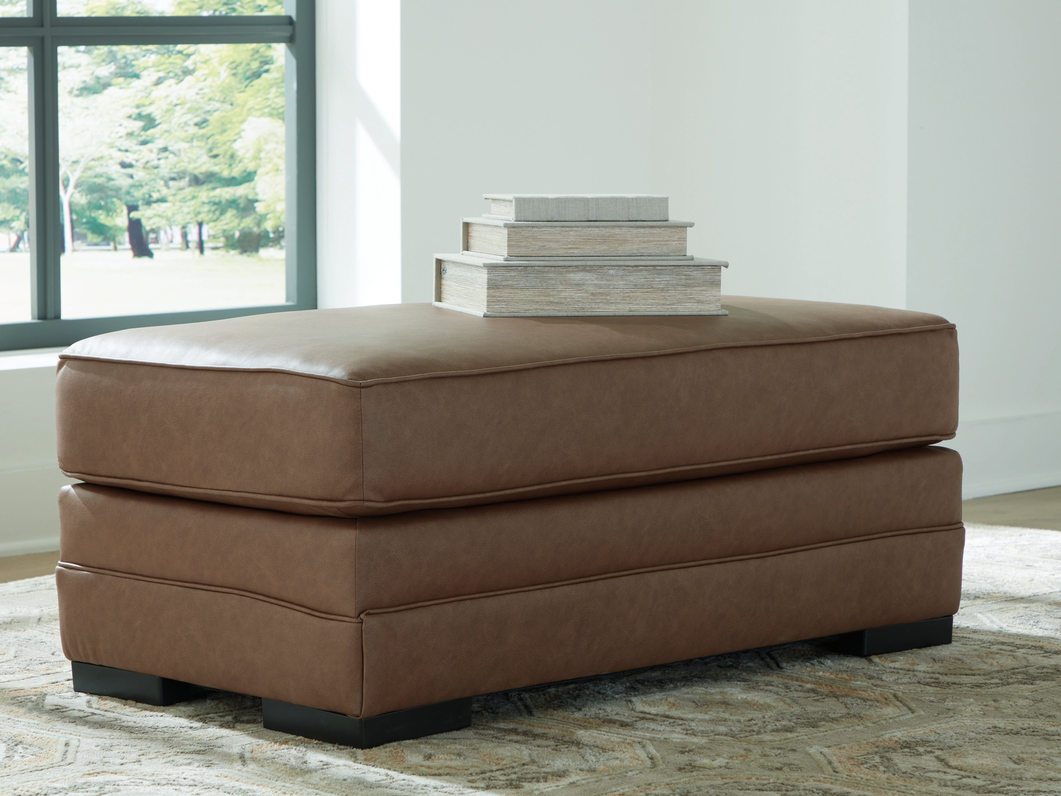 Coral Furniture - Ashley Furniture - VillaCourt Living Room - Ottoman / Caramel - 7490914