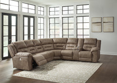 Coral Furniture - Ashley Furniture - Ravenel Sectional - 3-Piece Power Reclining Sectional / Fossil - 83106S2