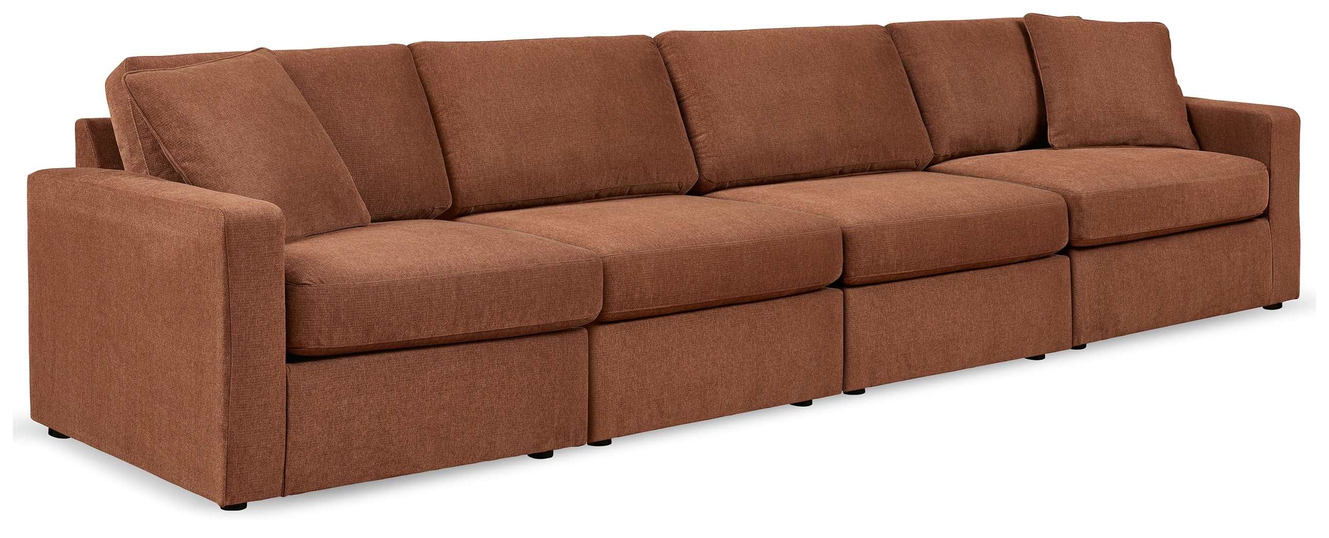 Coral Furniture - Ashley Furniture - Modmax Sectional - RAF 4-Piece Sectional / Spice - 92102S10