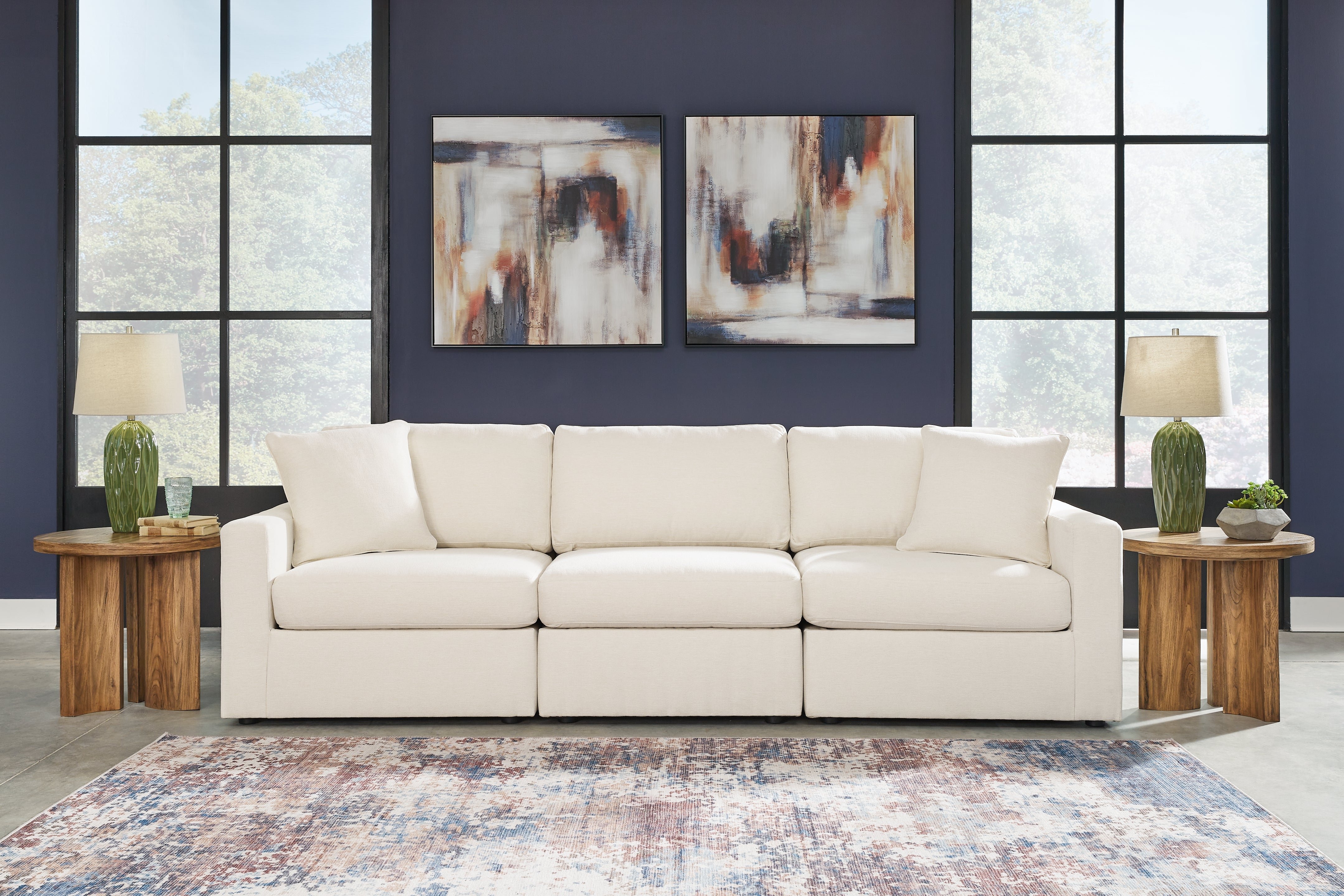 Coral Furniture - Ashley Furniture - Modmax Sectional - RAF 3-Piece Sectional / Oyster - 92103S2