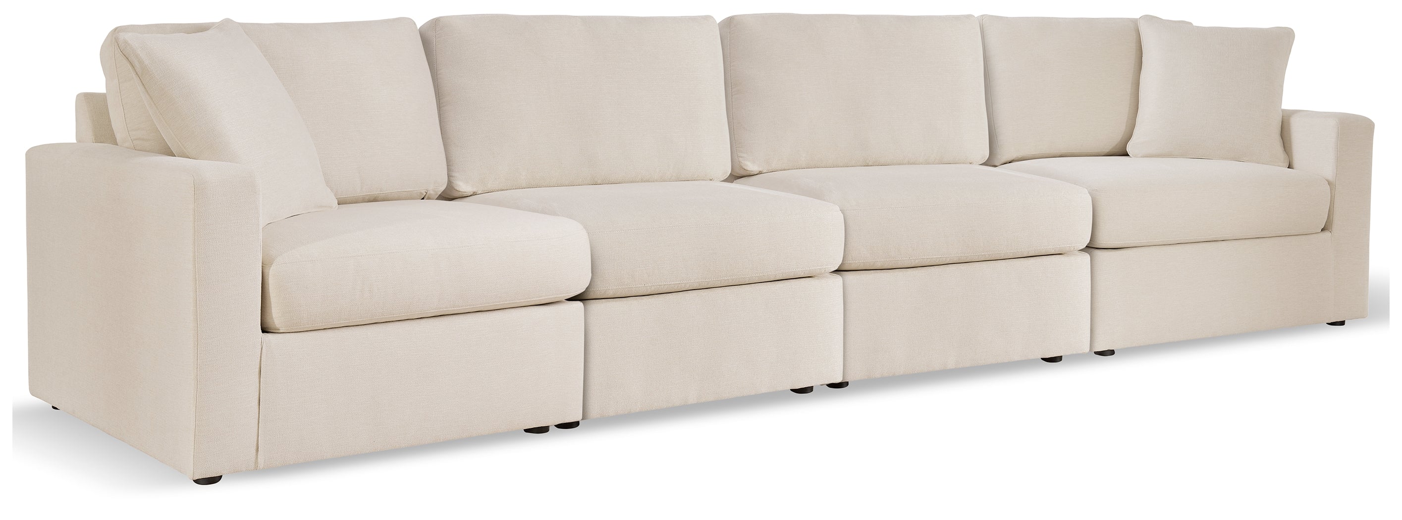 Coral Furniture - Ashley Furniture - Modmax Sectional - RAF 4-Piece Sectional / Oyster - 92103S10