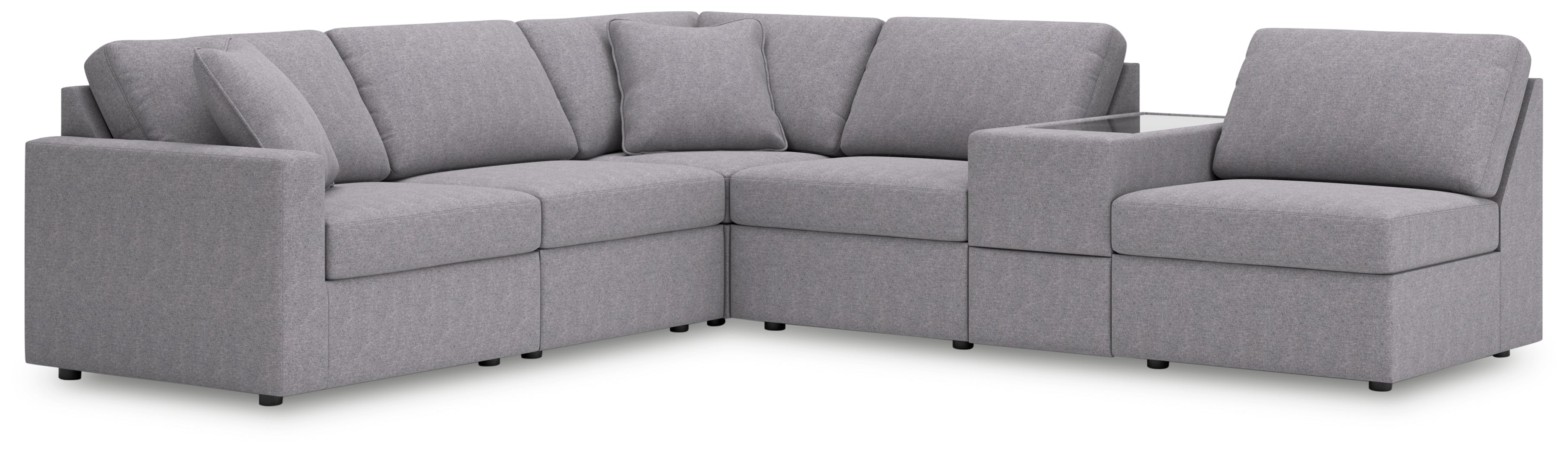 Coral Furniture - Ashley Furniture - Modmax Sectional - RAF 6-Piece Sectional / Granite - 92104S20