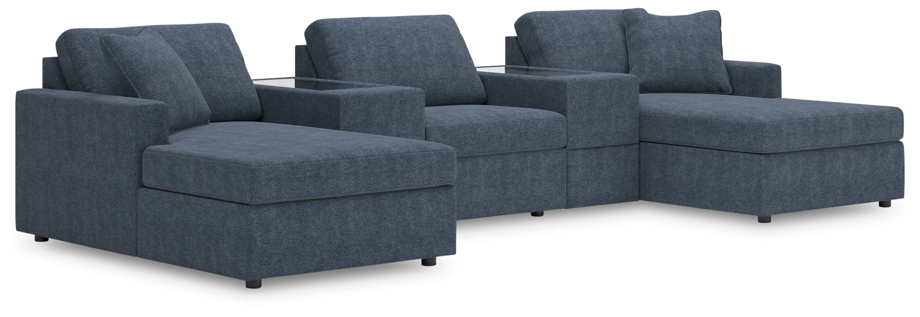 Coral Furniture - Ashley Furniture - Modmax Sectional - RAF 5-Piece Pit Sectional / Ink - 92121S44