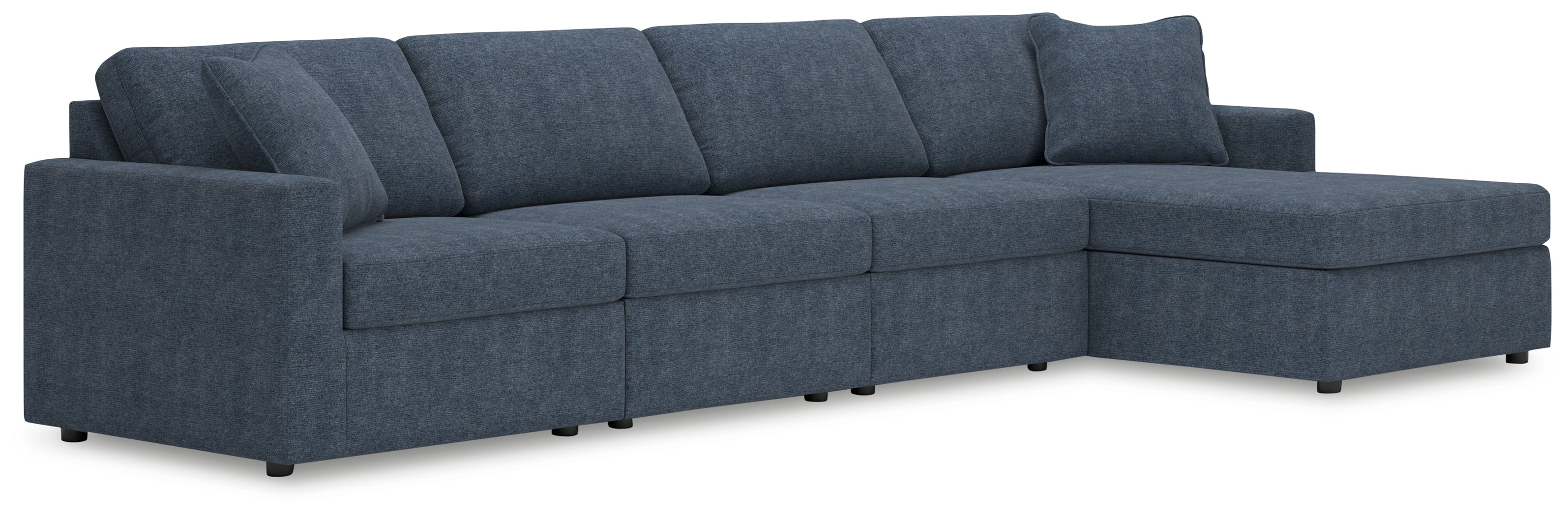 Coral Furniture - Ashley Furniture - Modmax Sectional - RAF 4-Piece Sectional with Chaise / Ink - 92121S27