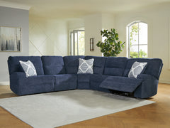 Coral Furniture - Ashley Furniture - Acklen Place Sectional - 2-Piece Power Reclining Sectional / Navy - 93607S16