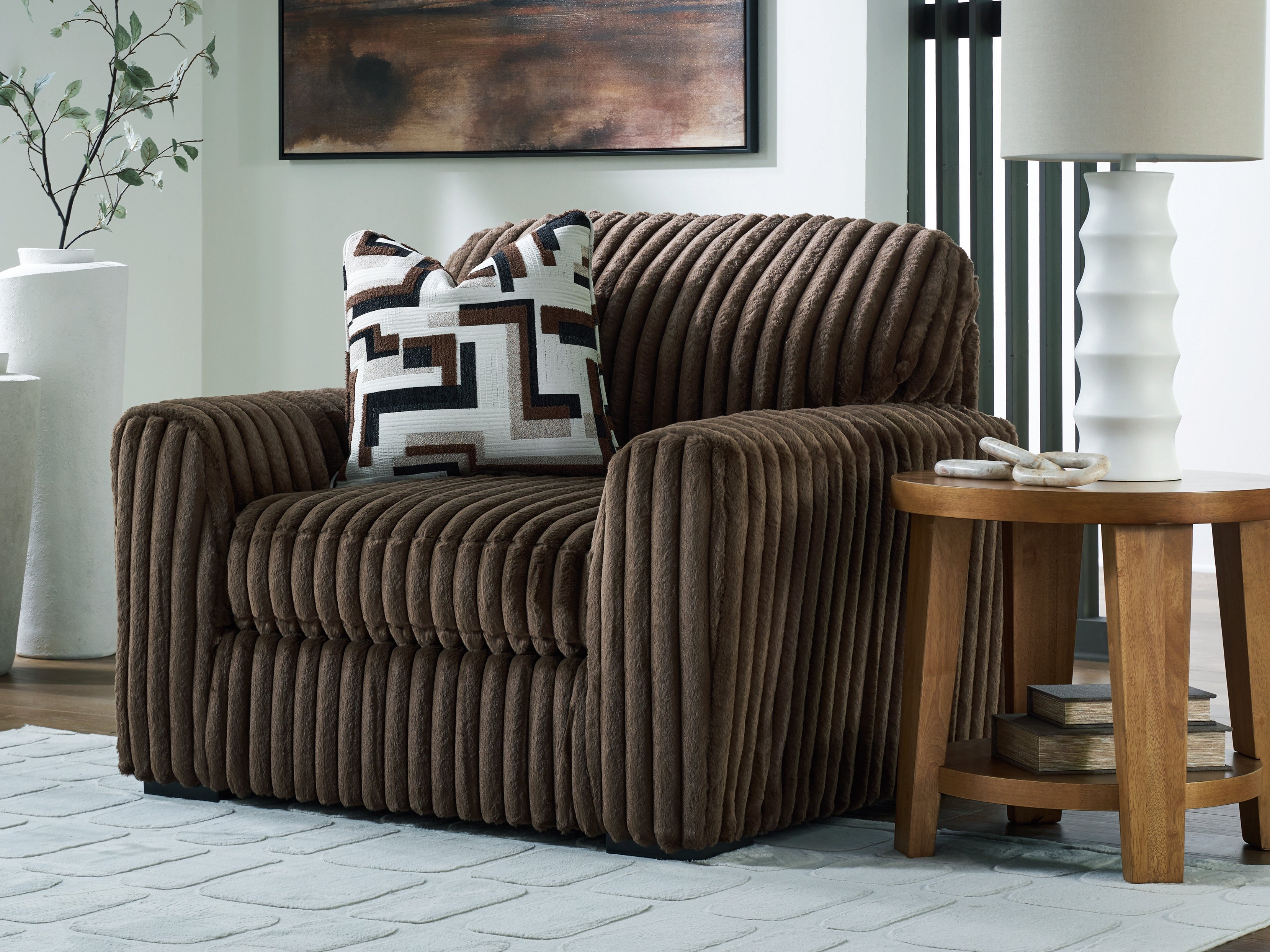 Coral Furniture - Ashley Furniture - Midnight-Madness Living Room - Chair and a Half / Chocolate - 9810423