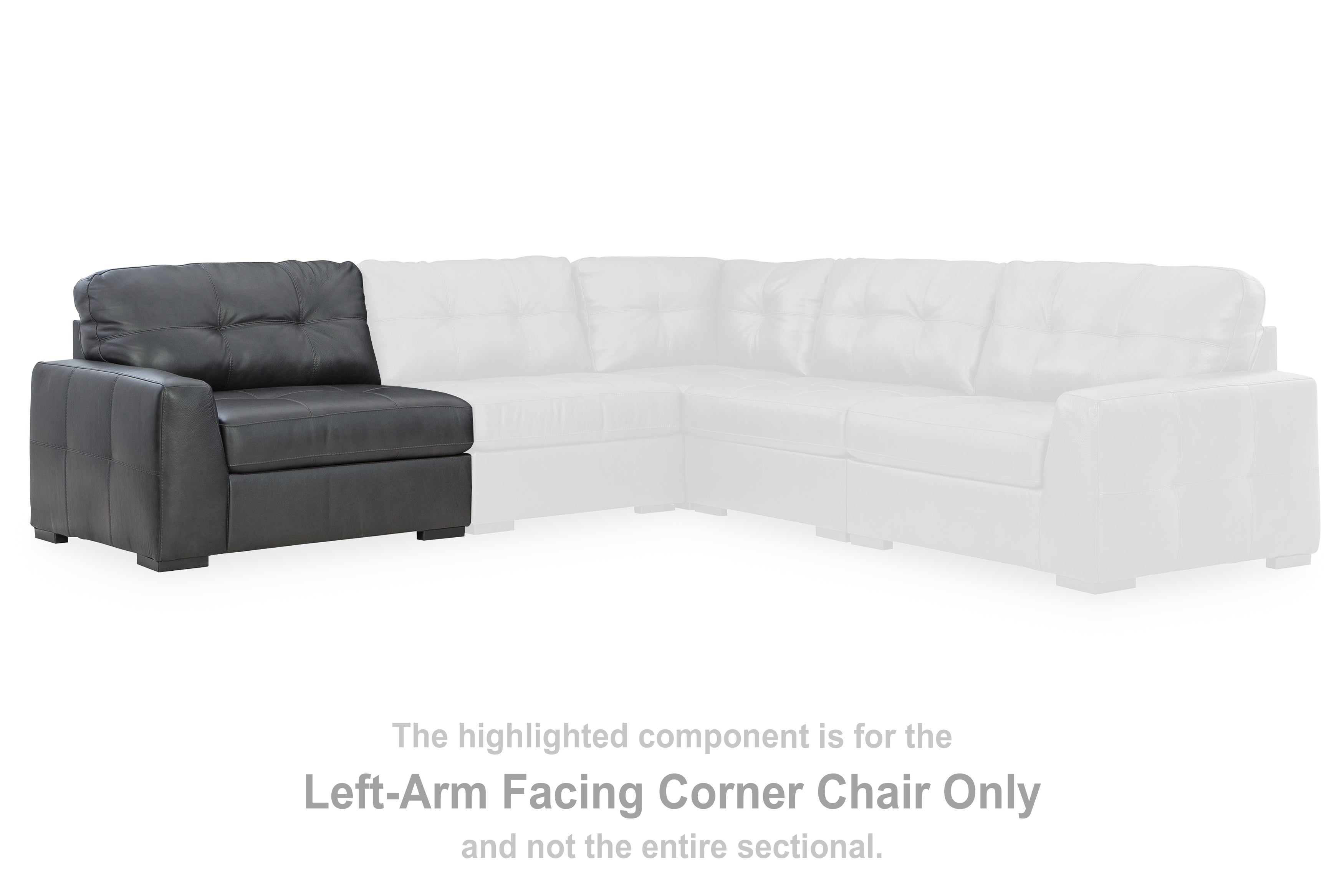 Coral Furniture - Ashley Furniture - Brindley Pier Sectional - LAF Corner Chair / Fog - 9950364