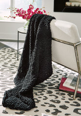 Coral Furniture - Ashley Furniture - Chaddon Throw (Set of 3) - Throw (3/CS) / Black - A1001061