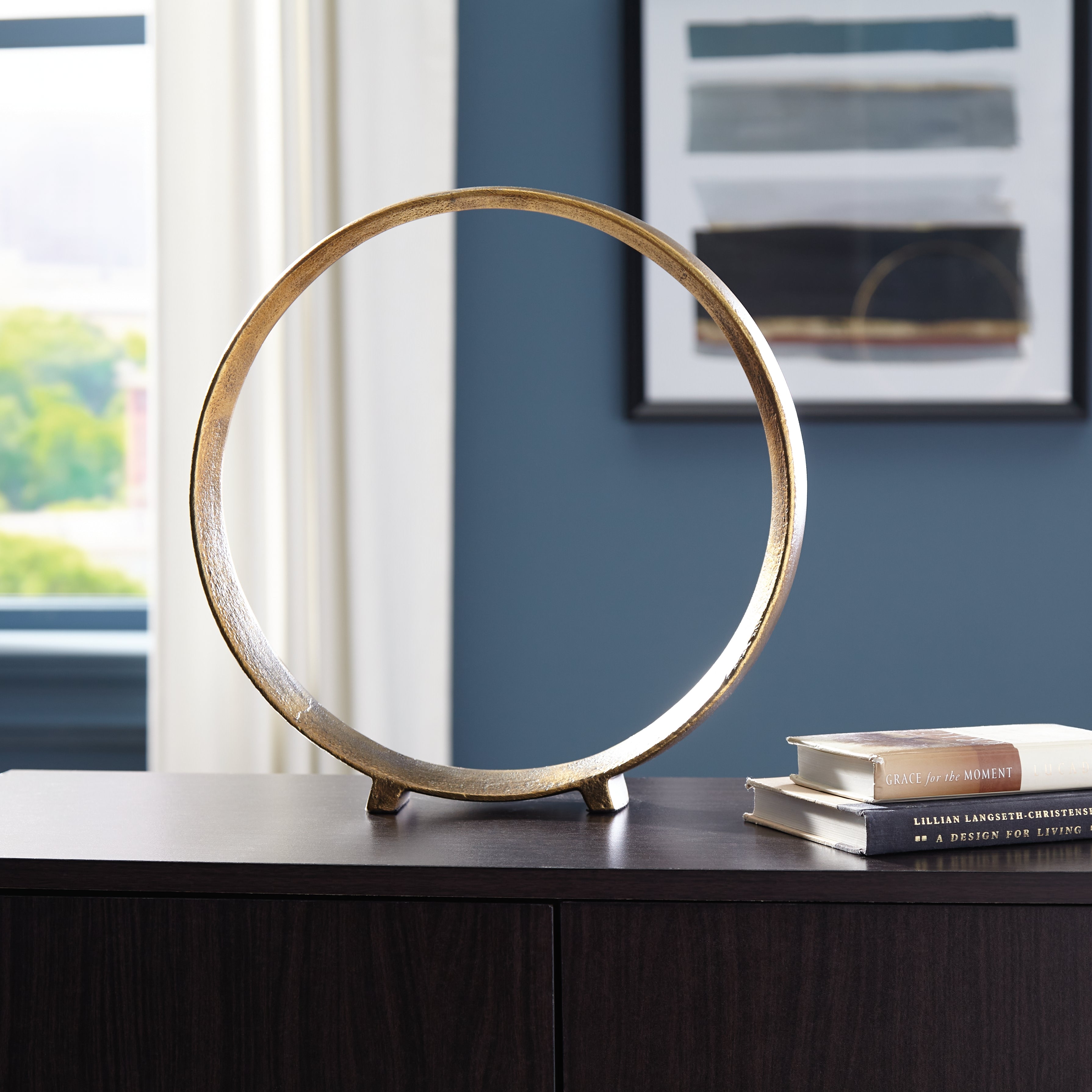 Coral Furniture - Ashley Furniture - Ryandale Sculpture - Sculpture / Antique Brass Finish - A2000500S