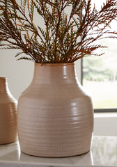 Coral Furniture - Ashley Furniture - Millcott Vase - Vase / Tan - A2000582V