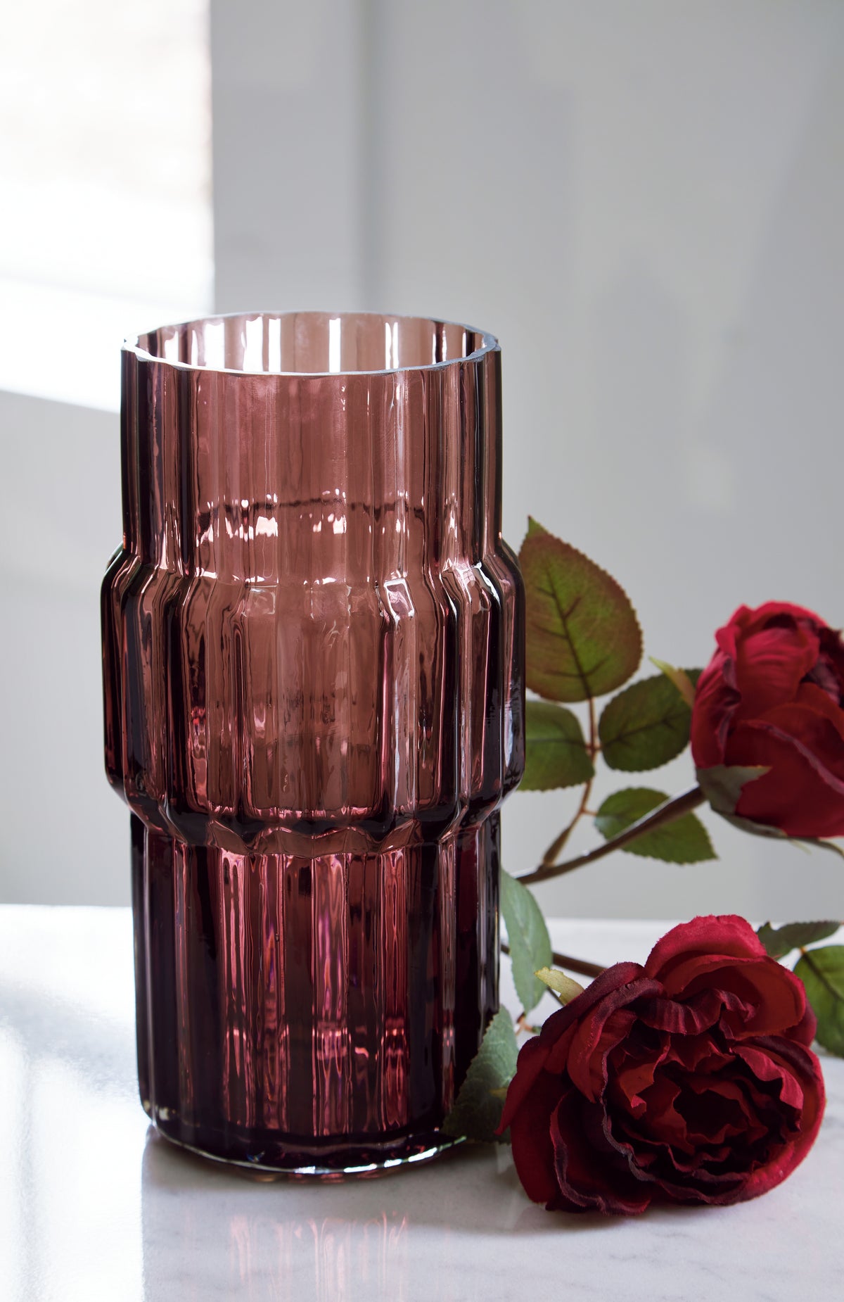 Coral Furniture - Ashley Furniture - Dorlow Vase - Vase / Mauve - A2900025V
