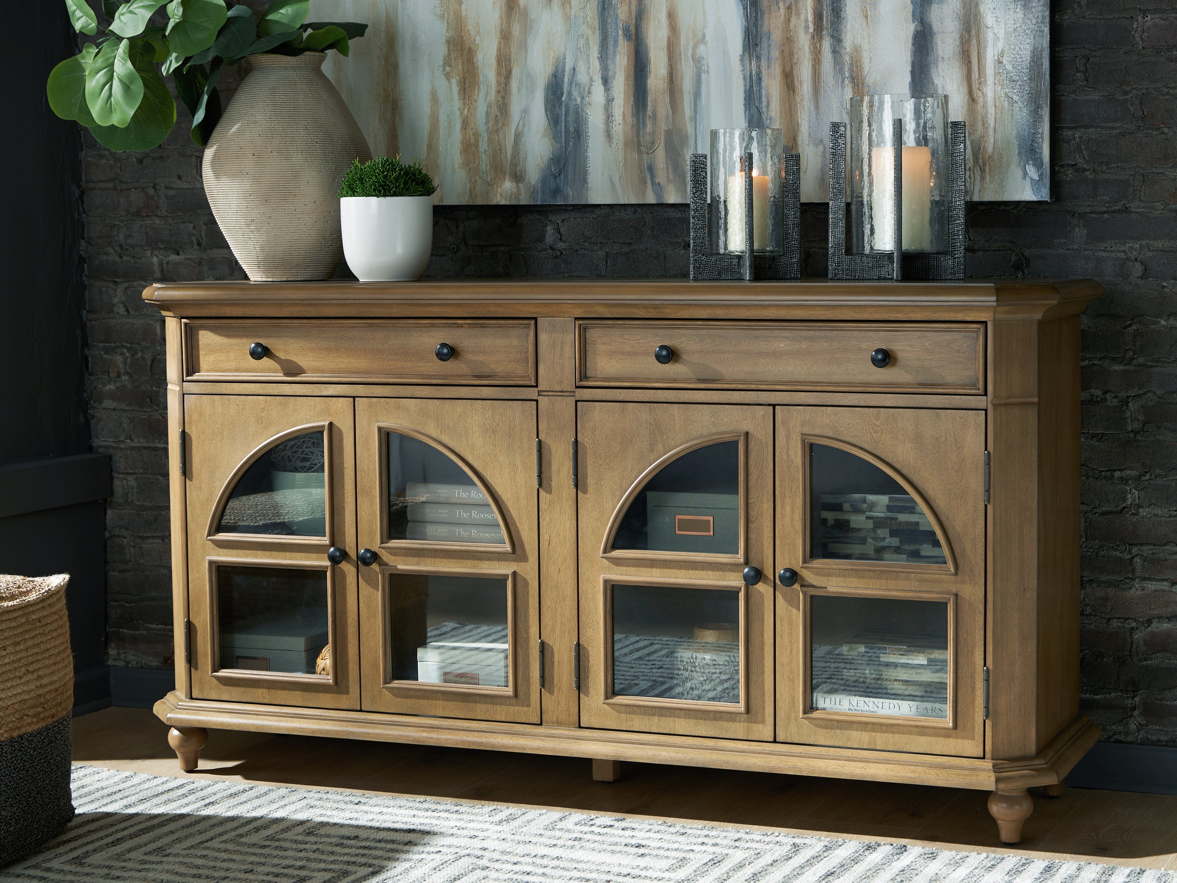 Coral Furniture - Ashley Furniture - Barlomore Accent Cabinet - Accent Cabinet / Brown - A4000597
